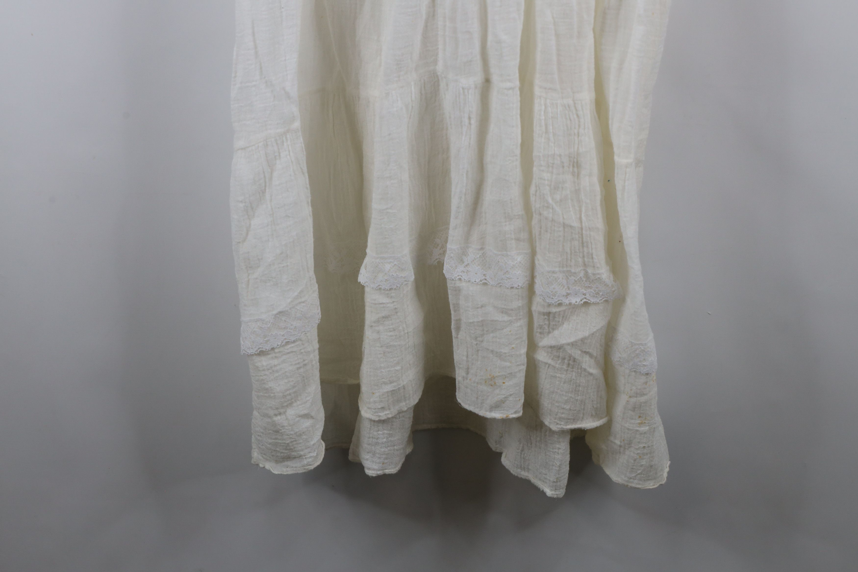 Vintage Vintage 60s 70s Prairie Farmhouse Gauzy Cotton Lace Dress Size XXL / US 16-18 / IT 52-54 - 17 Thumbnail