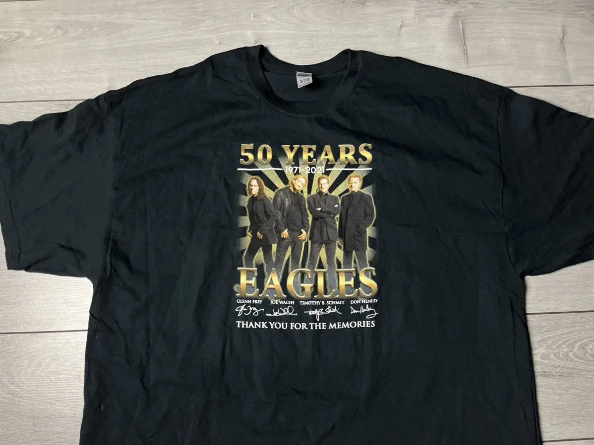 Band Tees The Eagles T-shirt rock 50 years memories size 3XLarge Size US XXL / EU 58 / 5 - 3 Thumbnail