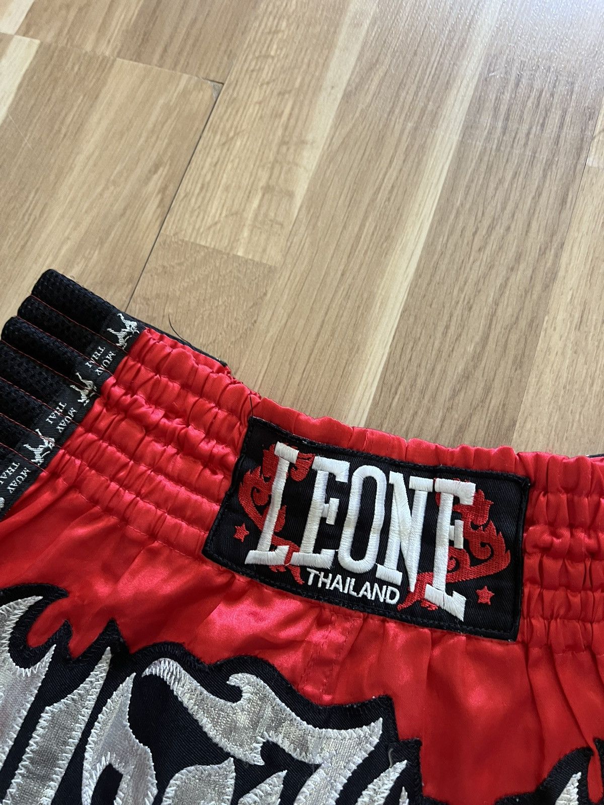 Vintage Muay Thai vintage boxing kick shorts leone Thailand red Size US 32 / EU 48 - 5 Thumbnail