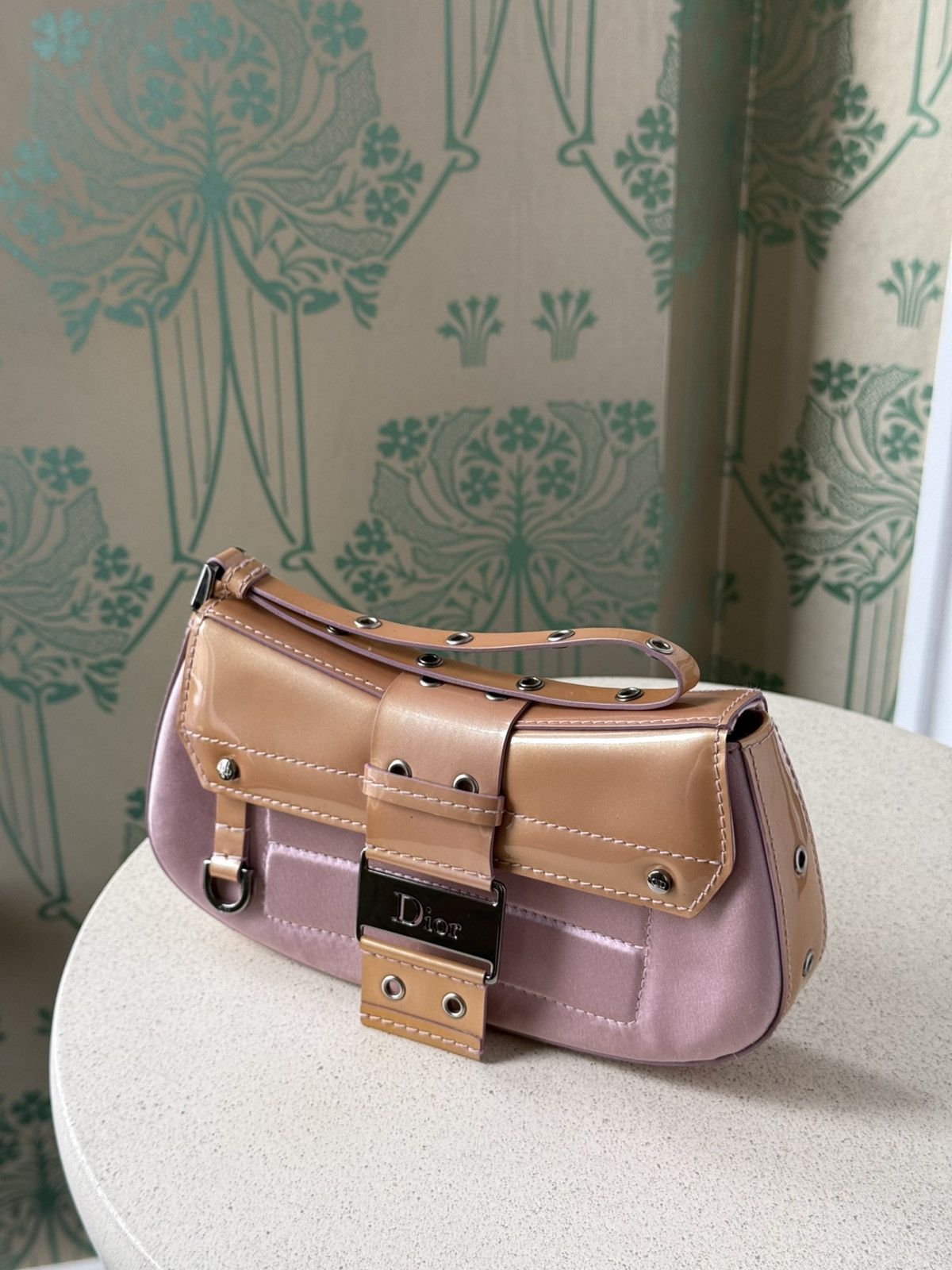 Dior 2002 Dior Street Chic Mini Columbus Pink Satin Clutch Bag Size ONE SIZE - 3 Thumbnail