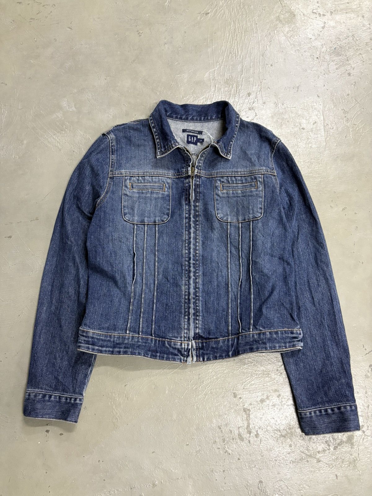 Japanese Brand Japanese Type 2 Zipped Trucker Denim Jacket Size US S / EU 44-46 / 1 - 1 Thumbnail