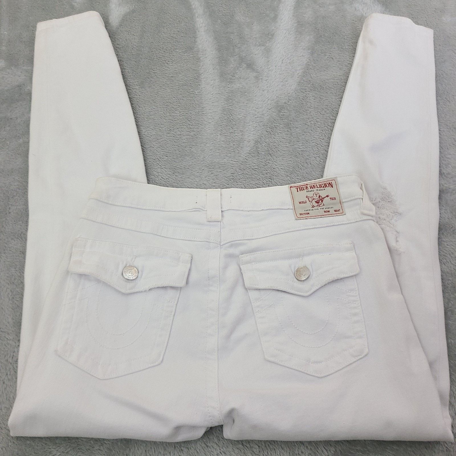 True Religion True Religion Jeans Women's 30 HALLE Mid Rise Skinny White Size 30" / US 8 / IT 44 - 11 Thumbnail