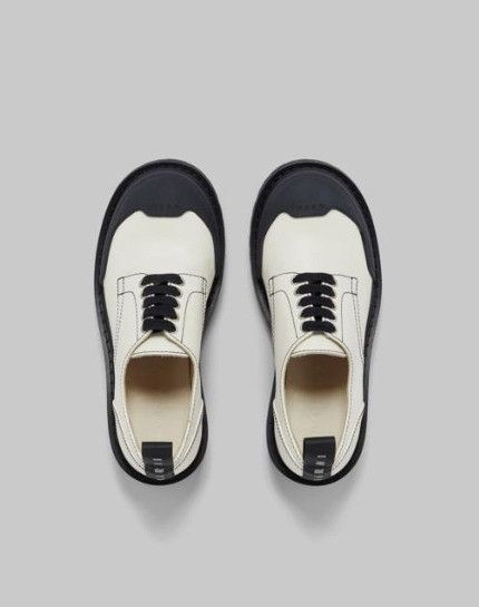 Maison Margiela o1f1d3z1025 Army Derby Shoes in Black/Cream Size US 12 / EU 45 - 4 Thumbnail