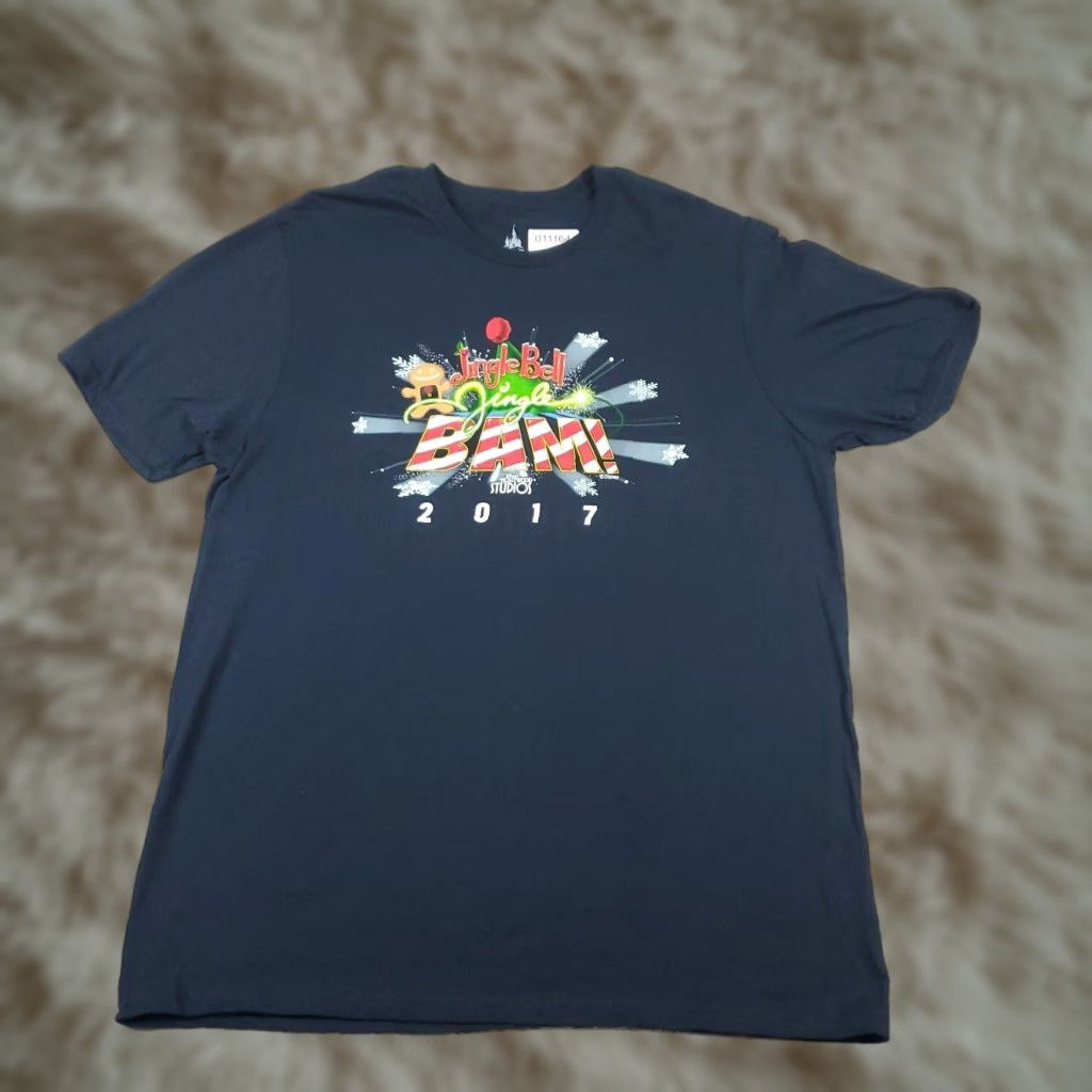 Disney VINTAGE Disney Jingle Bell Jingle Bam 2017 Blue Short Sleeve T-Shirt Mens XL Size US XL / EU 56 / 4 - 1 Thumbnail