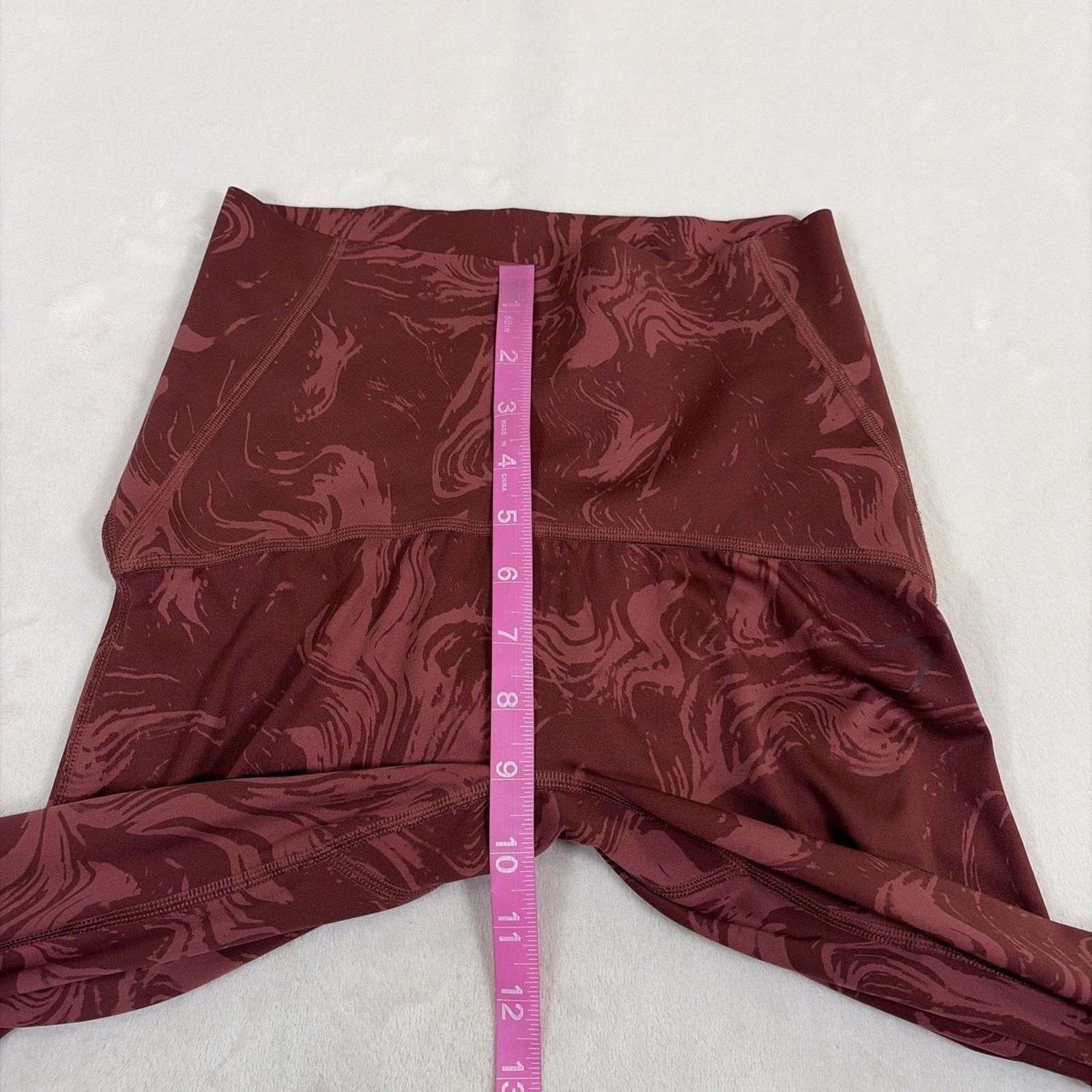 Gymshark Gymshark Maroon Marble Leggings Butt Scrunch Small Size 22" - 9 Thumbnail