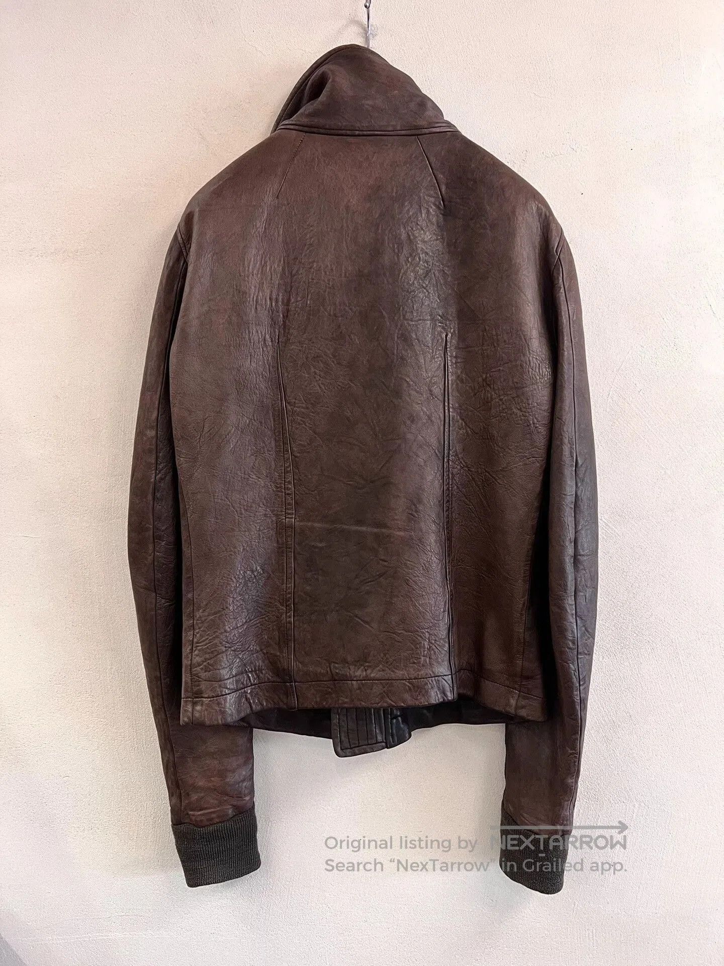 Rick Owens Rick Owens High Neck Leather Jacket. Size US S / EU 44-46 / 1 - 5 Thumbnail