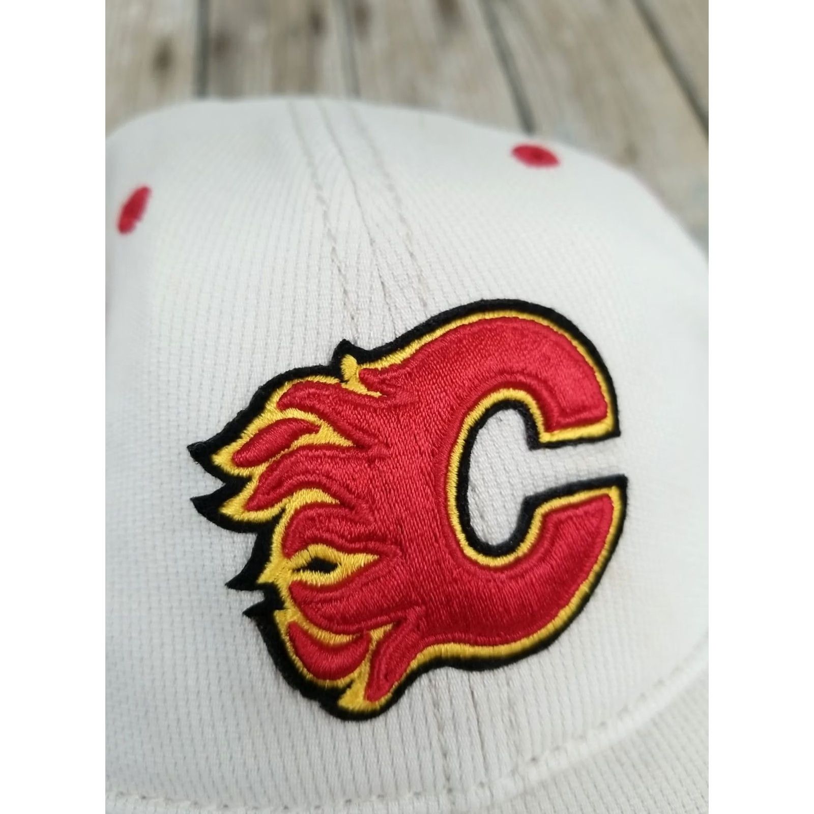 Titleist New Era Calgary Flames Hat Cap Strapback Red Men Adjustable 100% Cotton Sports Ice Hockey Cap Strapback Red Size ONE SIZE - 3 Thumbnail