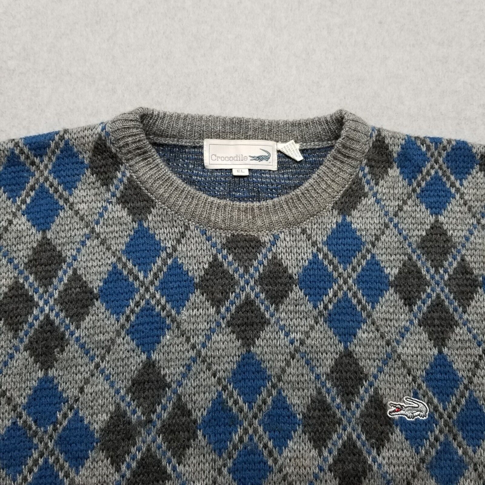 Other Crocodile Sweater Mens XL Long Sleeve Pullover Wool Acrylic Size US XL / EU 56 / 4 - 8 Thumbnail