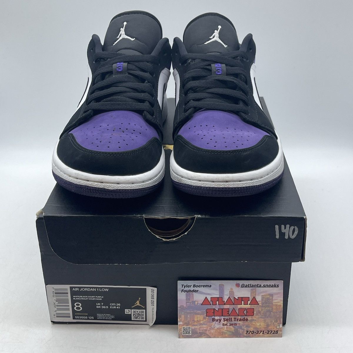 Jordan Brand Air Jordan 1 low court purple Size US 8 / EU 41 - 2 Thumbnail