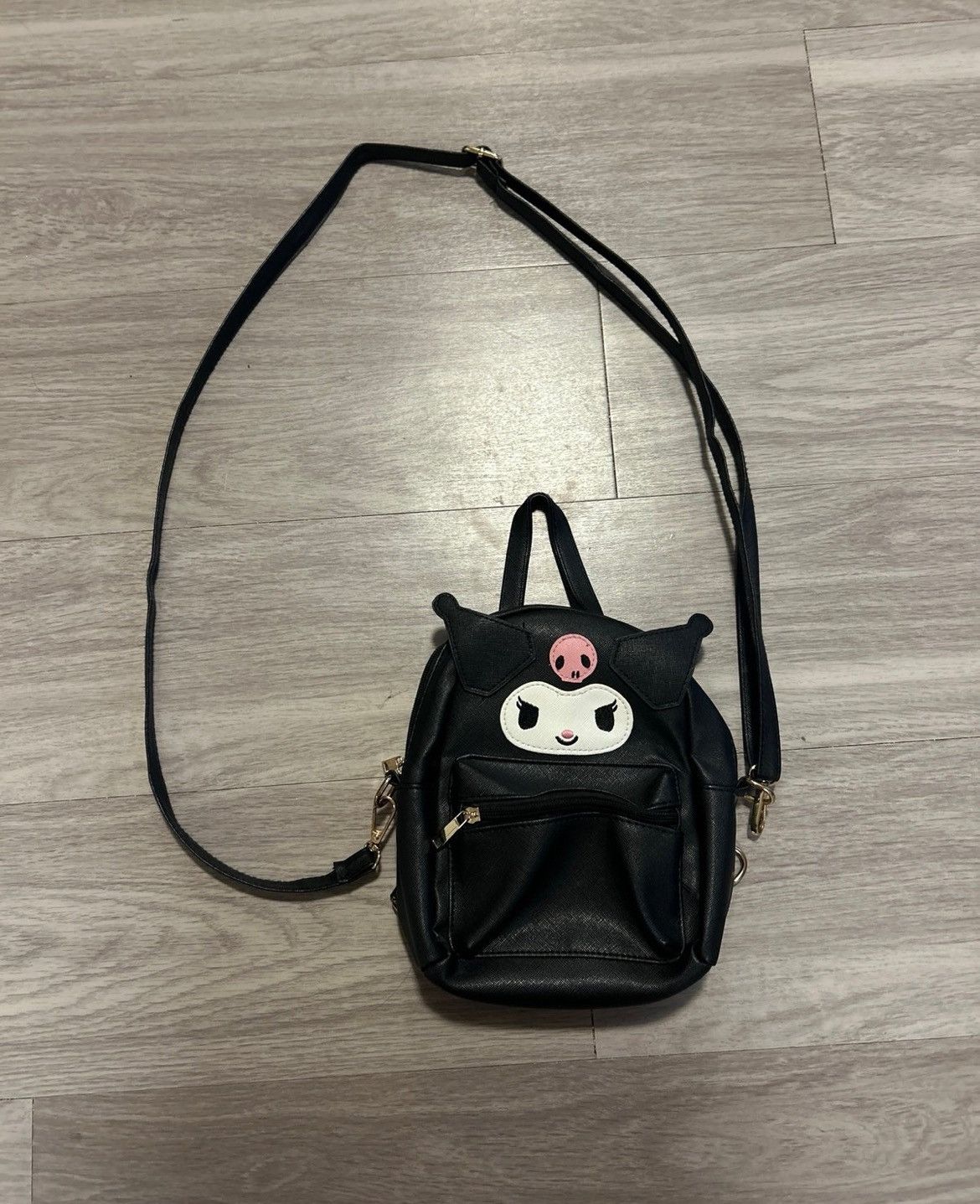 Japanese Brand Kuromi mini crossbody bag/backpack Size ONE SIZE - 1 Thumbnail