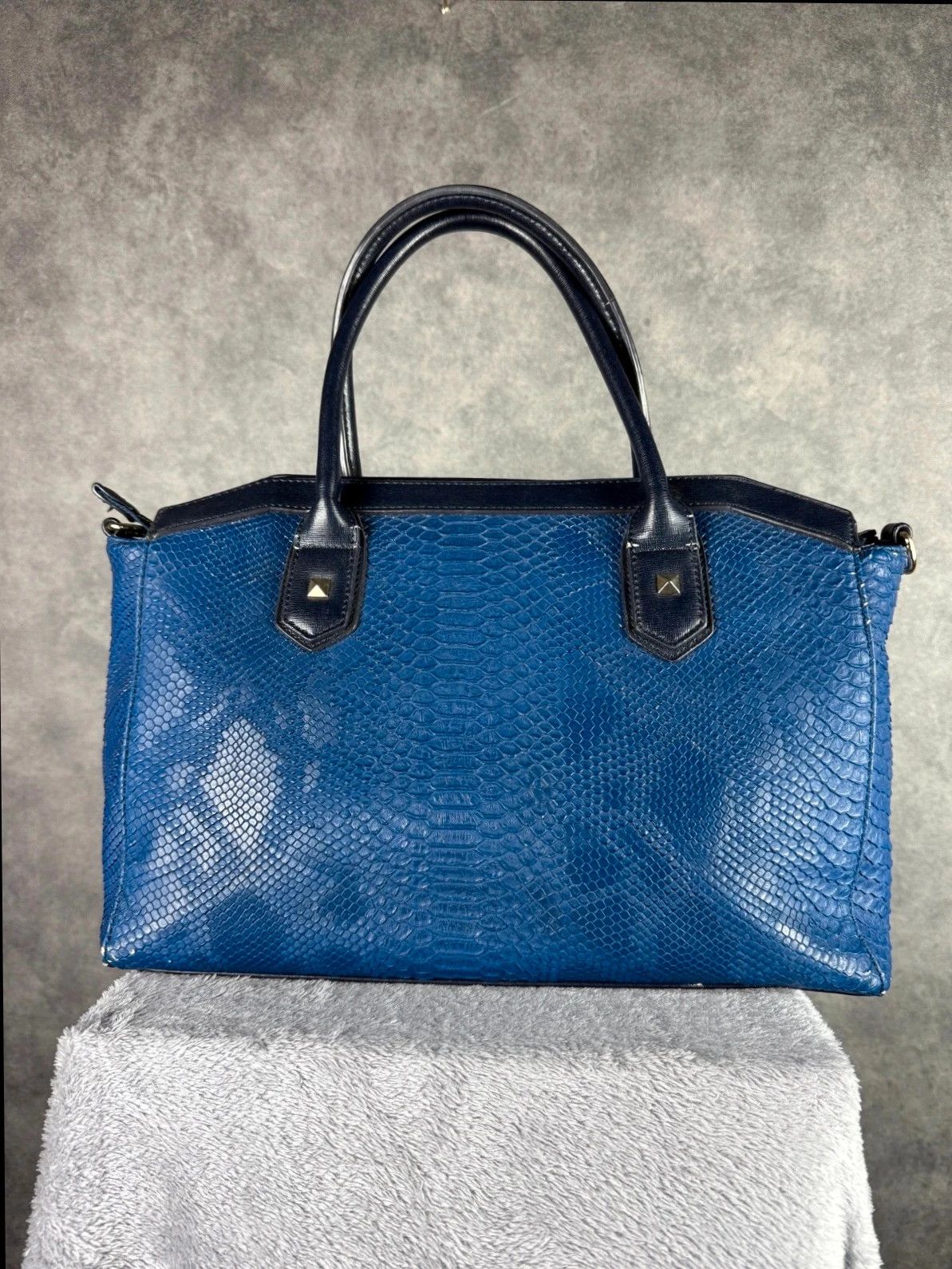 Mario Valentino Mario Valentino Snake Print Mini Handbag Blue Size ONE SIZE - 5 Thumbnail