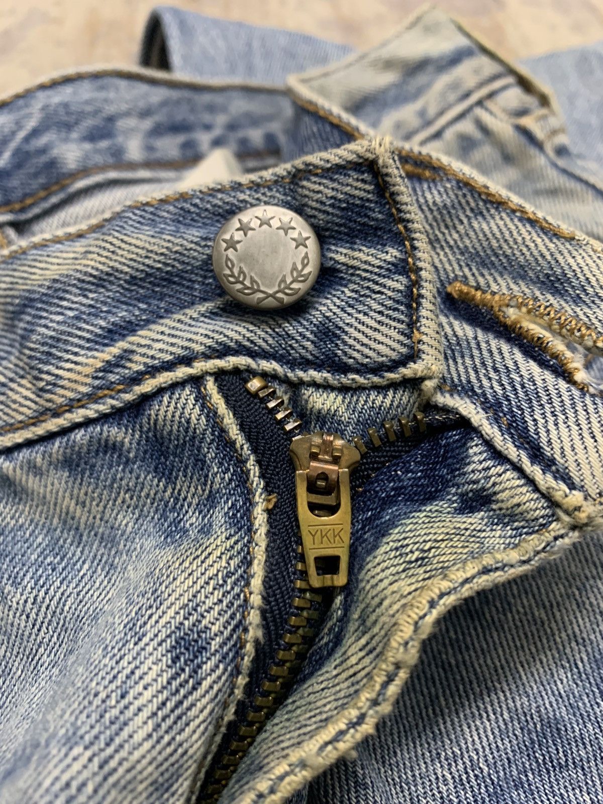 Japanese Brand Vintage Japanese Original Denim Jeans Faded Blue Skater Y2K Size US 31 - 7 Thumbnail
