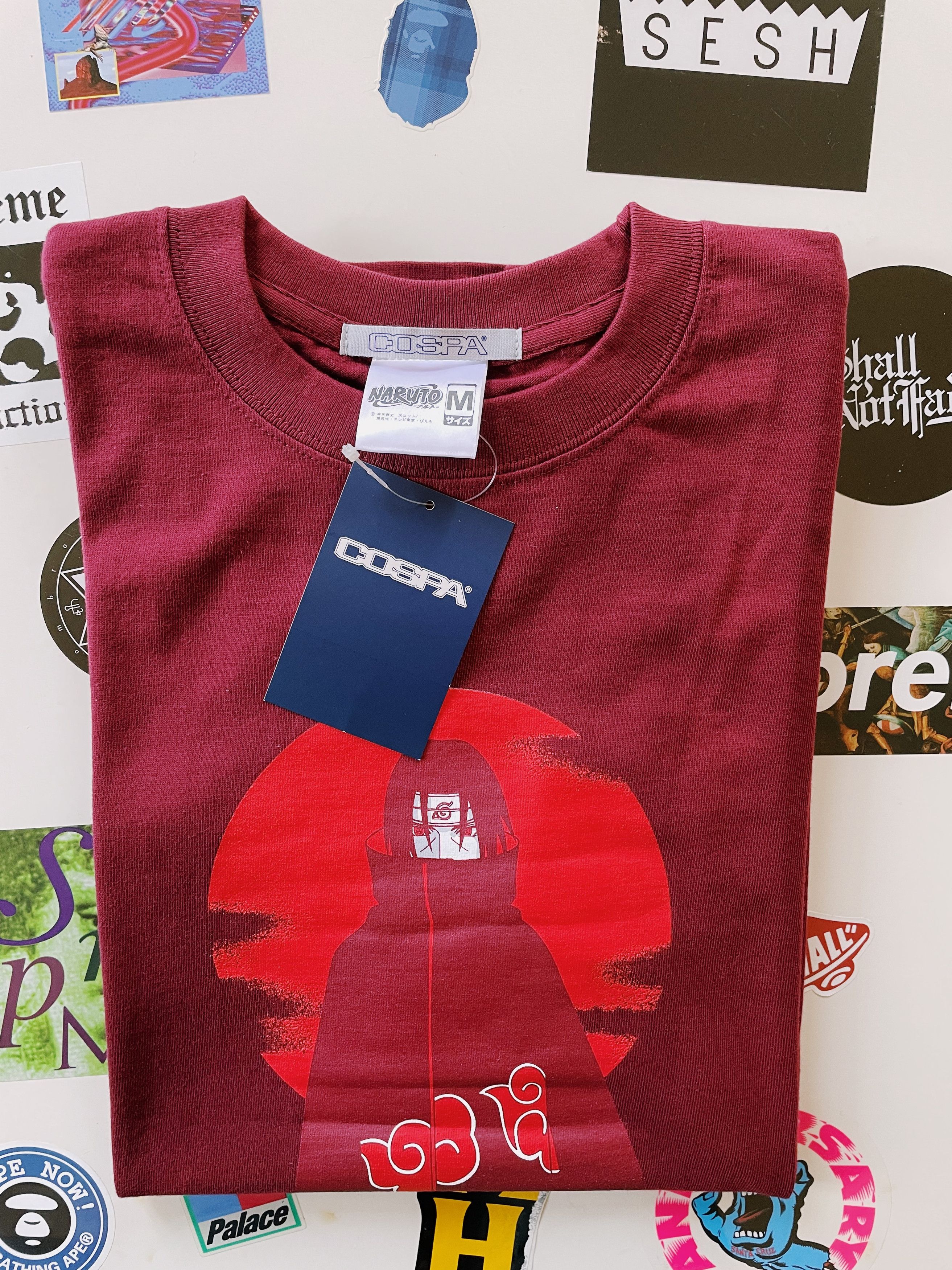 Anime × Japanese Brand × Vintage Vintage 2002 COSPA x Naruto Itachi T-shirt Burgundy Size US M / EU 48-50 / 2 - 5 Thumbnail