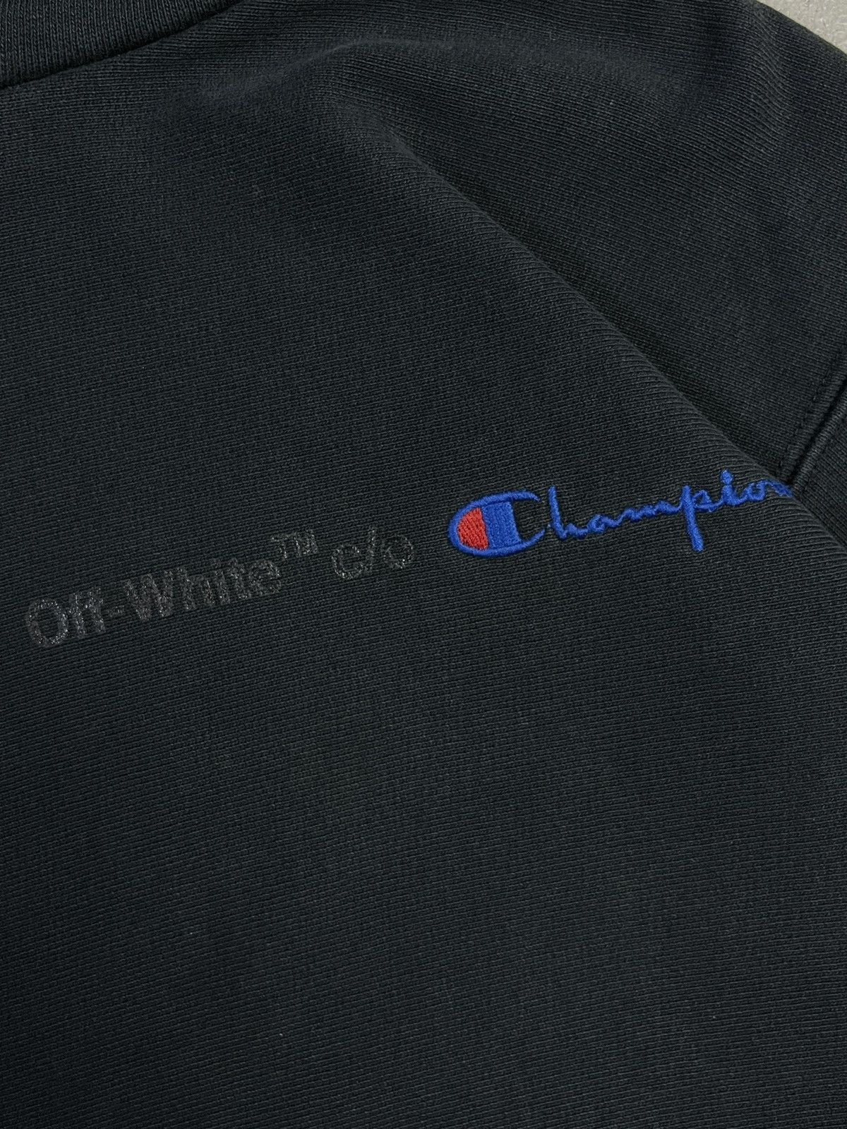 Champion × Off-White FW17 Off-White Champion Distressed Hoodie Size US M / EU 48-50 / 2 - 10 Thumbnail