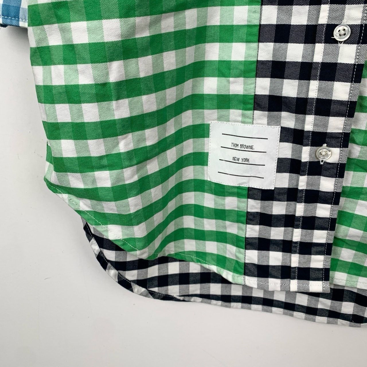 Thom Browne Thom Browne Colorblock Checkered Collar Cotton Long Sleeve S Size S / US 4 / IT 40 - 5 Thumbnail