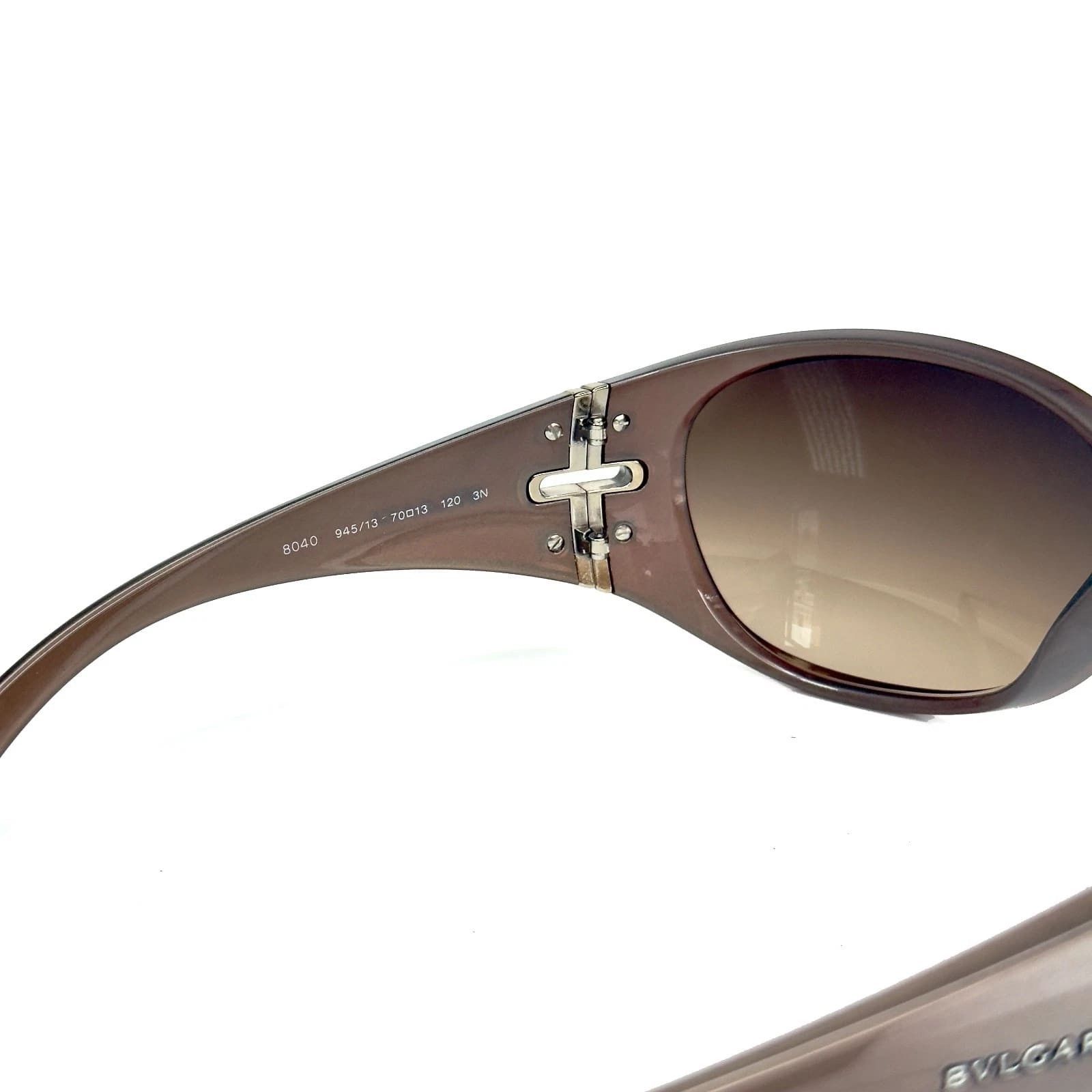 Bvlgari BVLGARI BV8040S 8040 Brown Gold Pearl Wrap Mask Sunglasses Size ONE SIZE - 2 Thumbnail