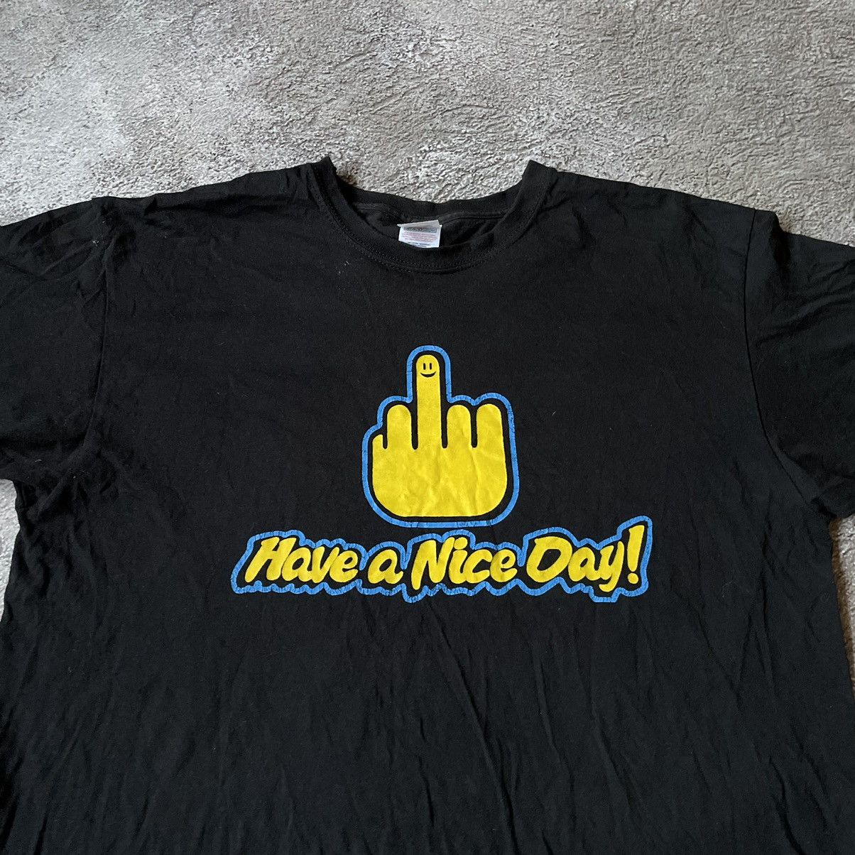 Band Tees Vintage Y2K ADULT “ NICE DAY FUCK MIDDLE FINGER“ FUNNY TEE Size US L / EU 52-54 / 3 - 2 Thumbnail