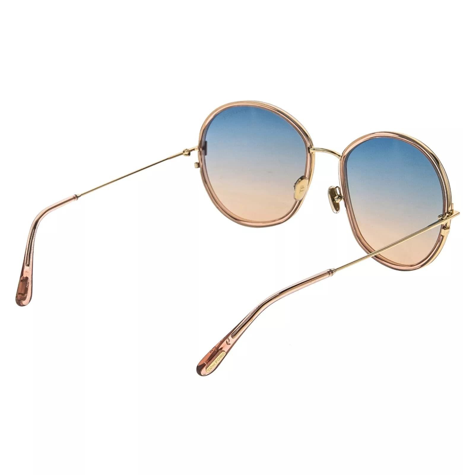 Tom Ford TOM FORD HUNTER 02 TF0946 72W Pink Blue Round Sunglasses 946 Size ONE SIZE - 2 Thumbnail