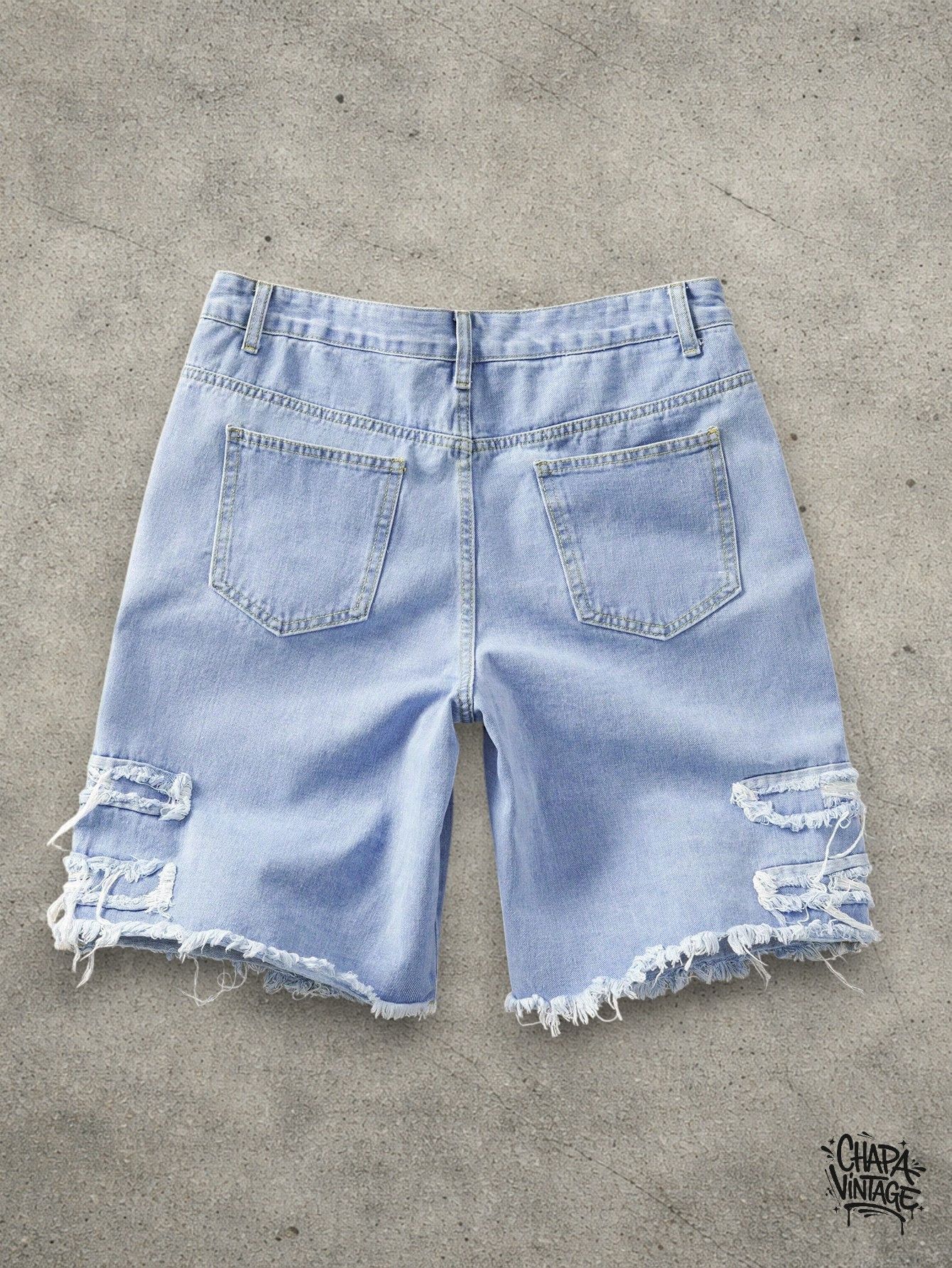 Vintage Distressed jeans shorts Size US 32 / EU 48 - 2 Thumbnail