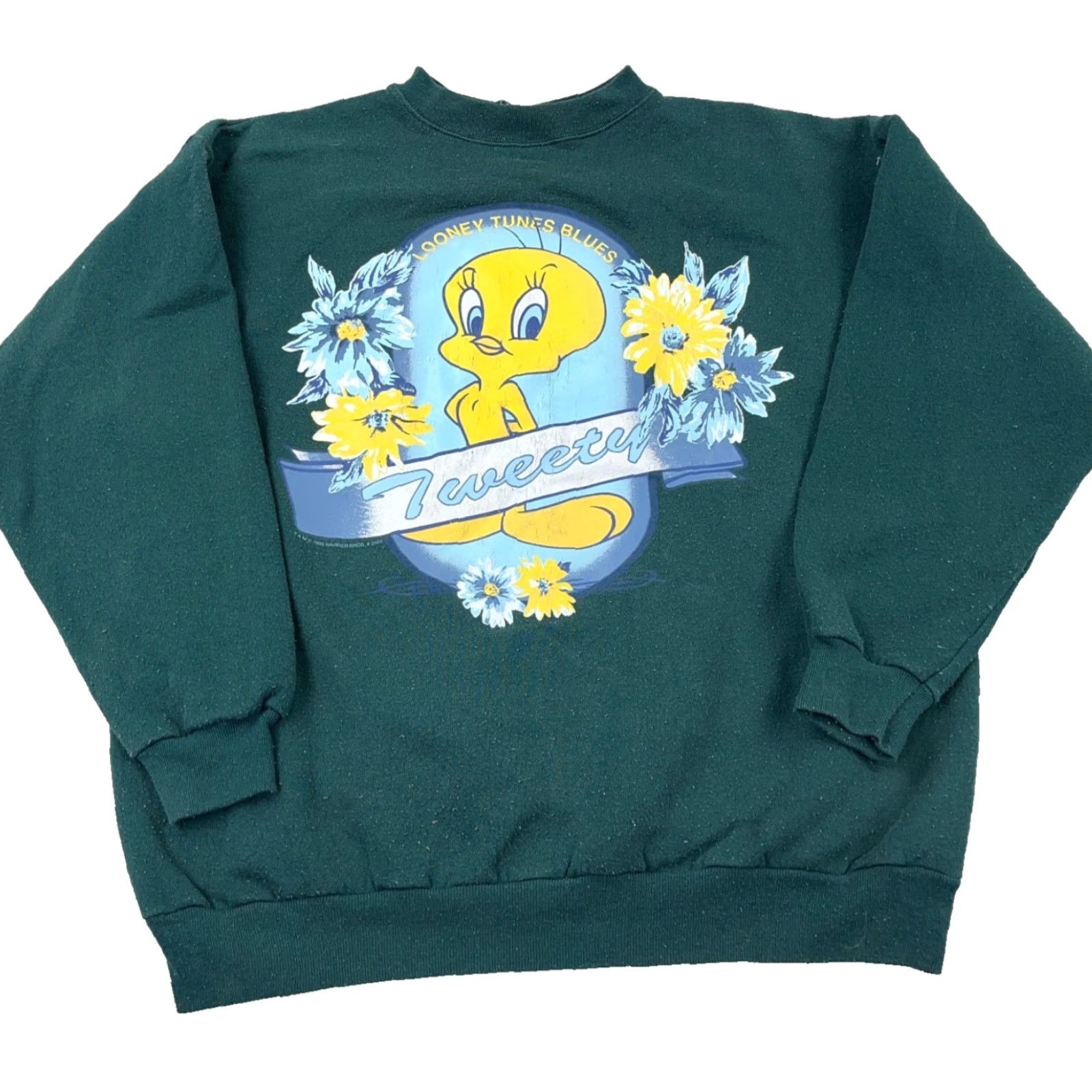Vintage VINTAGE Looney Tunes Sweatshirt Women 2XL Green Tweety Bird Logo Graphic Print Sweatshirt Size XXL / US 16-18 / IT 52-54 - 2 Thumbnail