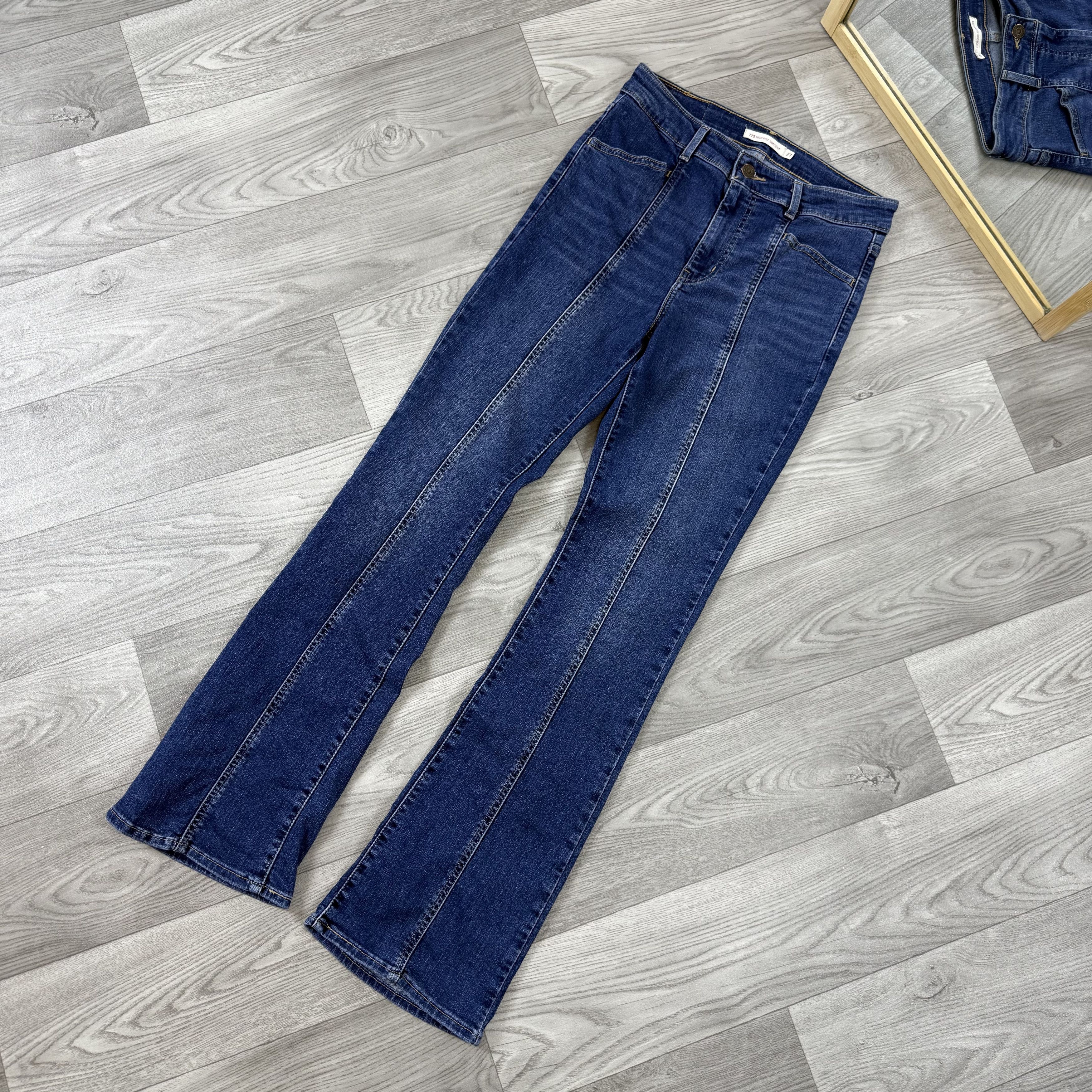Levi's Levi's 725 High Rise Bootcut Blue Denim Jeans Size 27" / US 4 / IT 40 - 6 Thumbnail