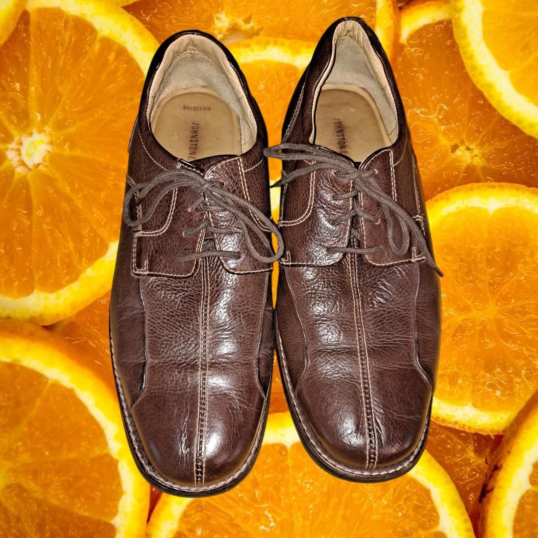 Johnston & Murphy Johnston & Murphy Brown Sheepskin Oxfords Size 10 Size US 10 / EU 43 - 3 Thumbnail