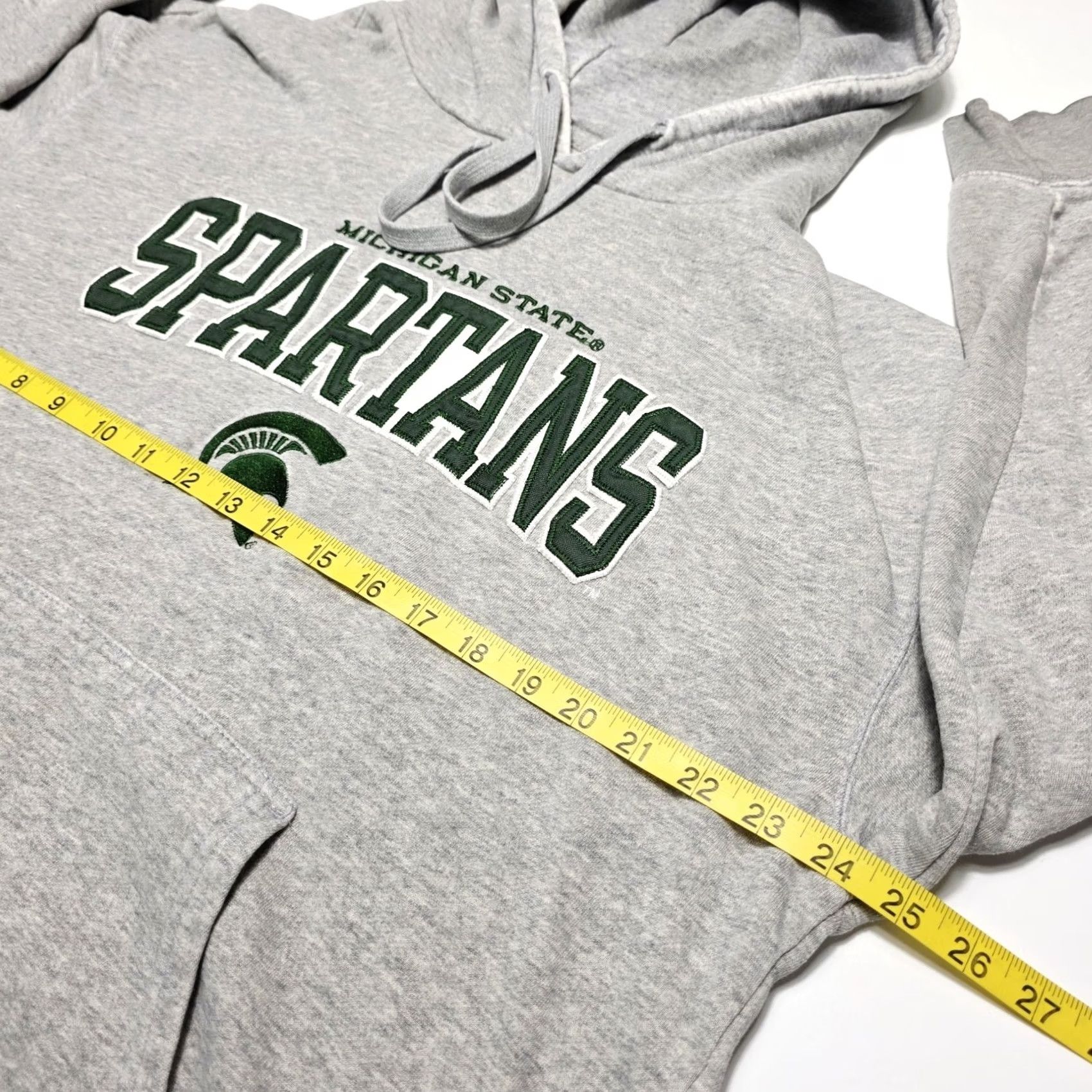 Vintage VINTAGE Michigan State Spartans Sweatshirt Hoodie Pro Edge XL Gray Pullover Hoodie Mens 90s College Sports Logo Graphic Print Pockets Size US XL / EU 56 / 4 - 6 Thumbnail