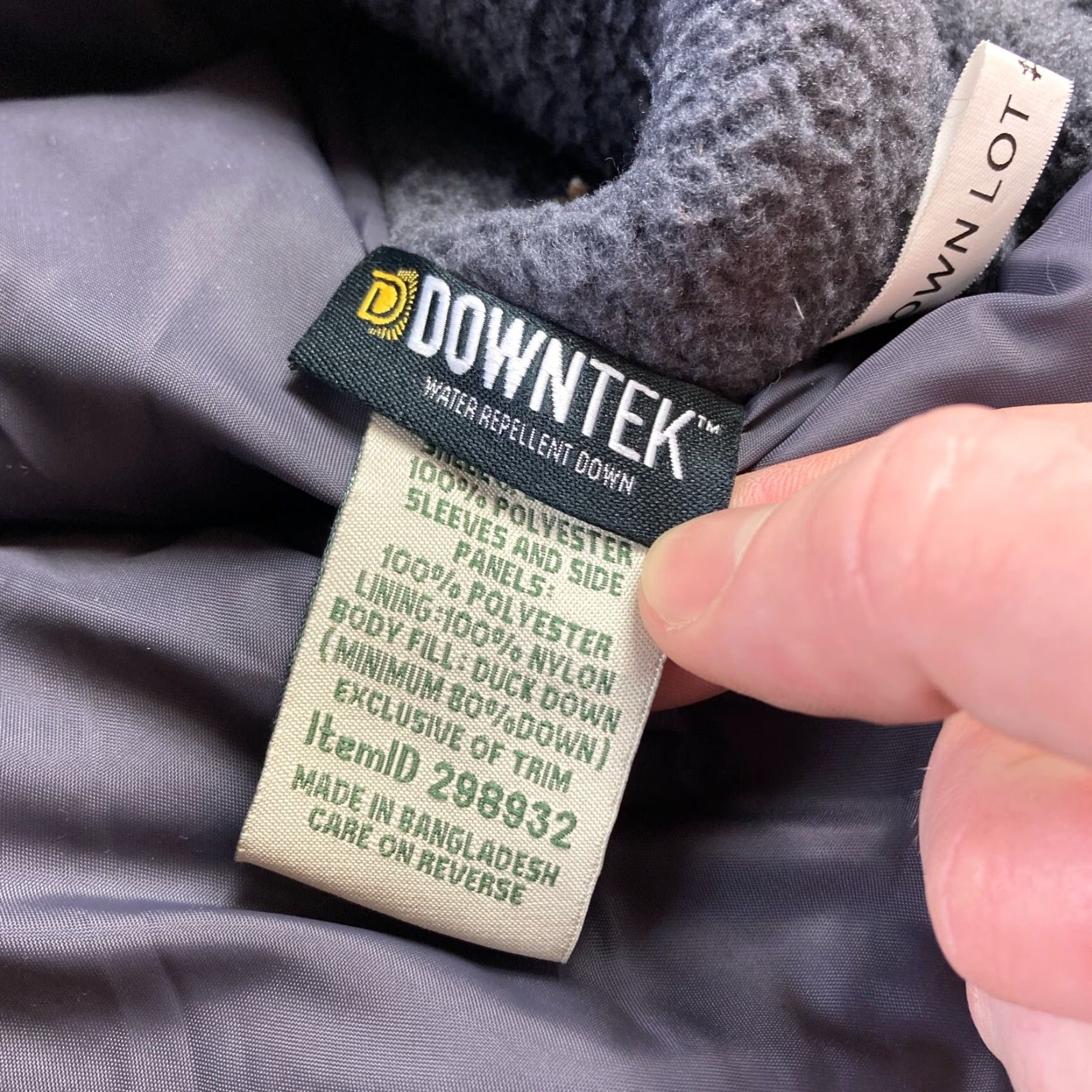 Vintage L.L. Bean Downtek Jacket Women's Small Gray Puffer Full Zip Fleece Lined Collar Size S / US 4 / IT 40 - 7 Thumbnail