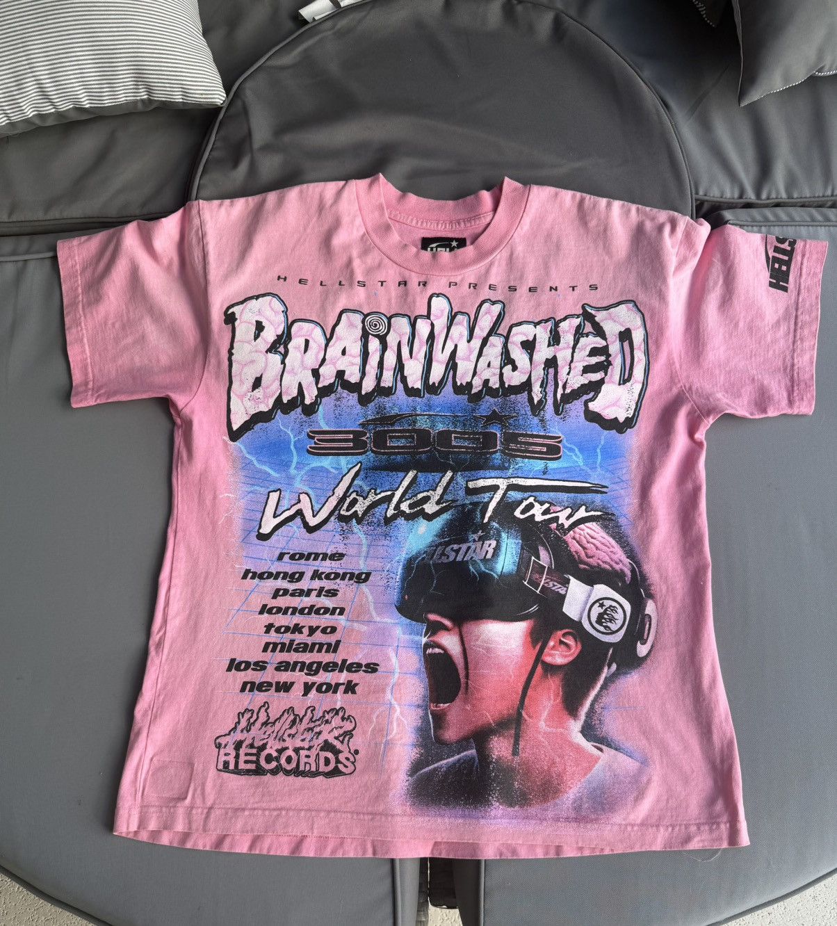 HELLSTAR Hellstar Brainwashed World Tour T Shirt Size US M / EU 48-50 / 2 - 1 Thumbnail