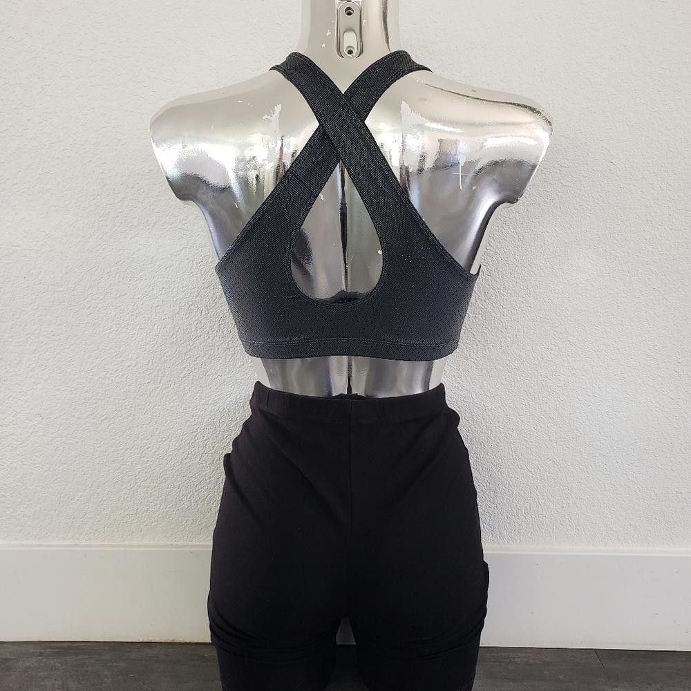 Carbon Galactic | Carbon38 | High Neck Longline Sport Bra Size ONE SIZE - 2 Thumbnail