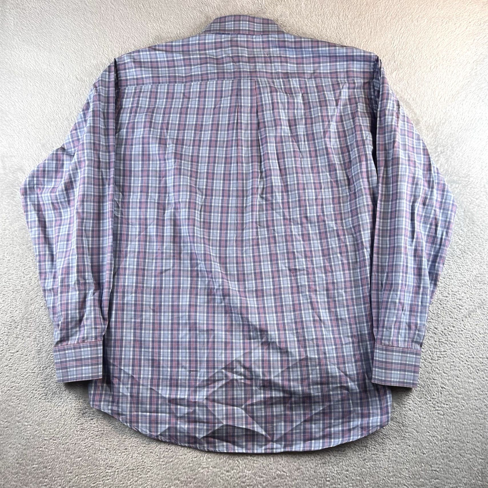 Peter Millar Peter Millar Shirt Mens 2XL Blue Plaid Button-Up Long Sleeve Preppy Casual Business Travel Mens Size US XXL / EU 58 / 5 - 2 Thumbnail