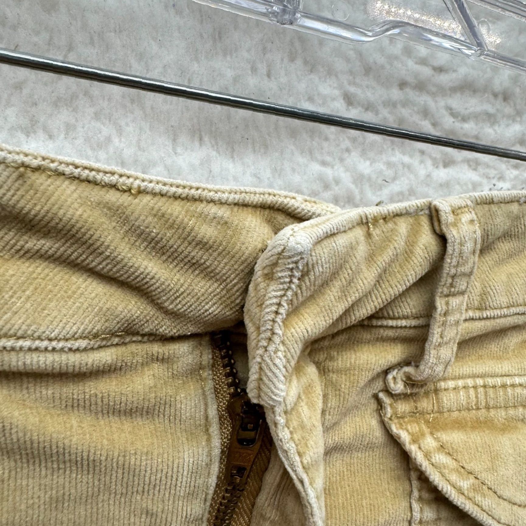Vintage VINTAGE Y2K Corduroy Pleated Mini Skirt 12 14 Beige Tan Grunge Boho Fairy Womens Mens Girls Size 34" / US 12 / IT 48 - 4 Thumbnail