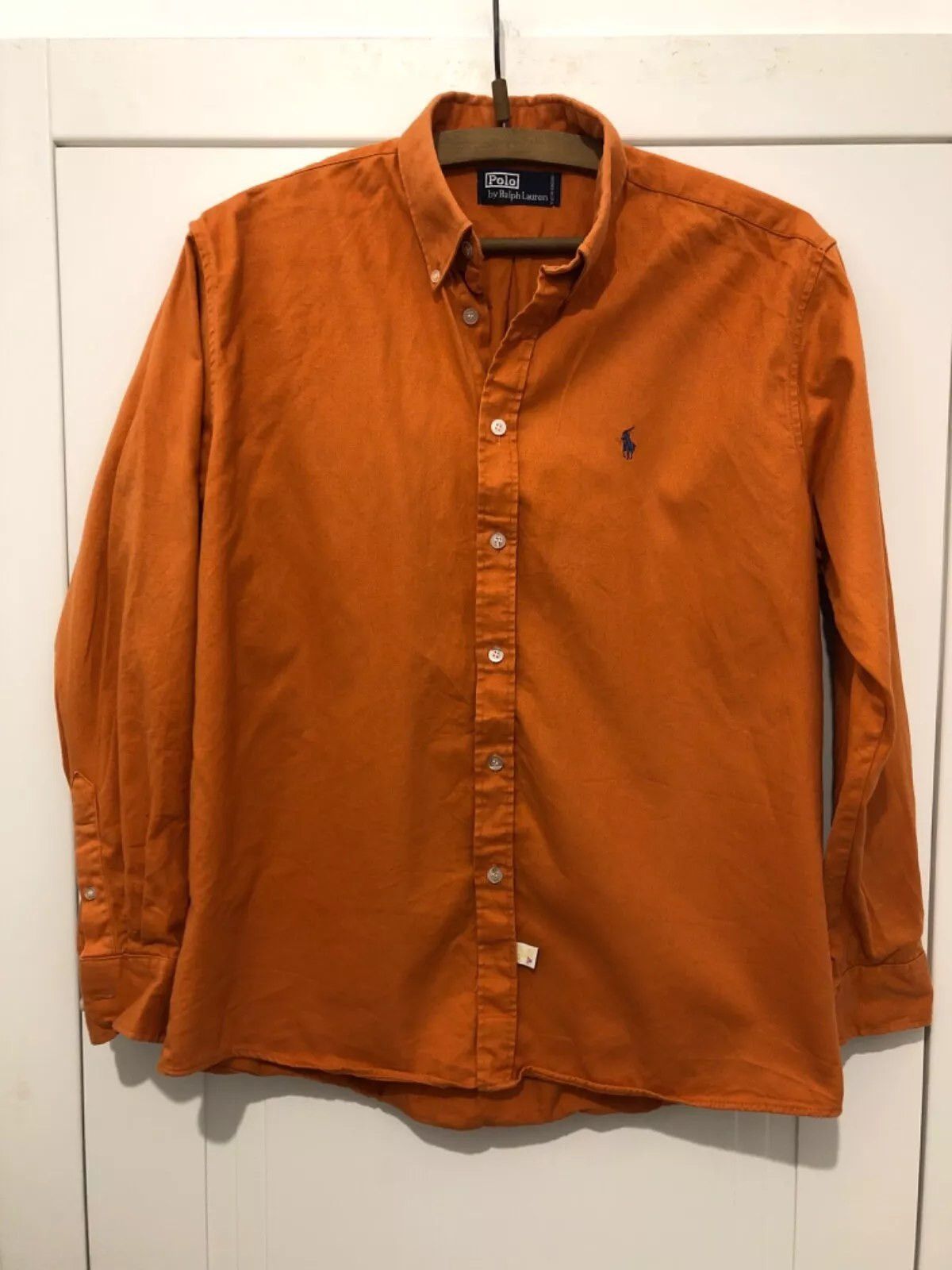 Polo Ralph Lauren Polo Ralph Lauren Vintage Orange Shirt Size US L / EU 52-54 / 3 - 2 Thumbnail