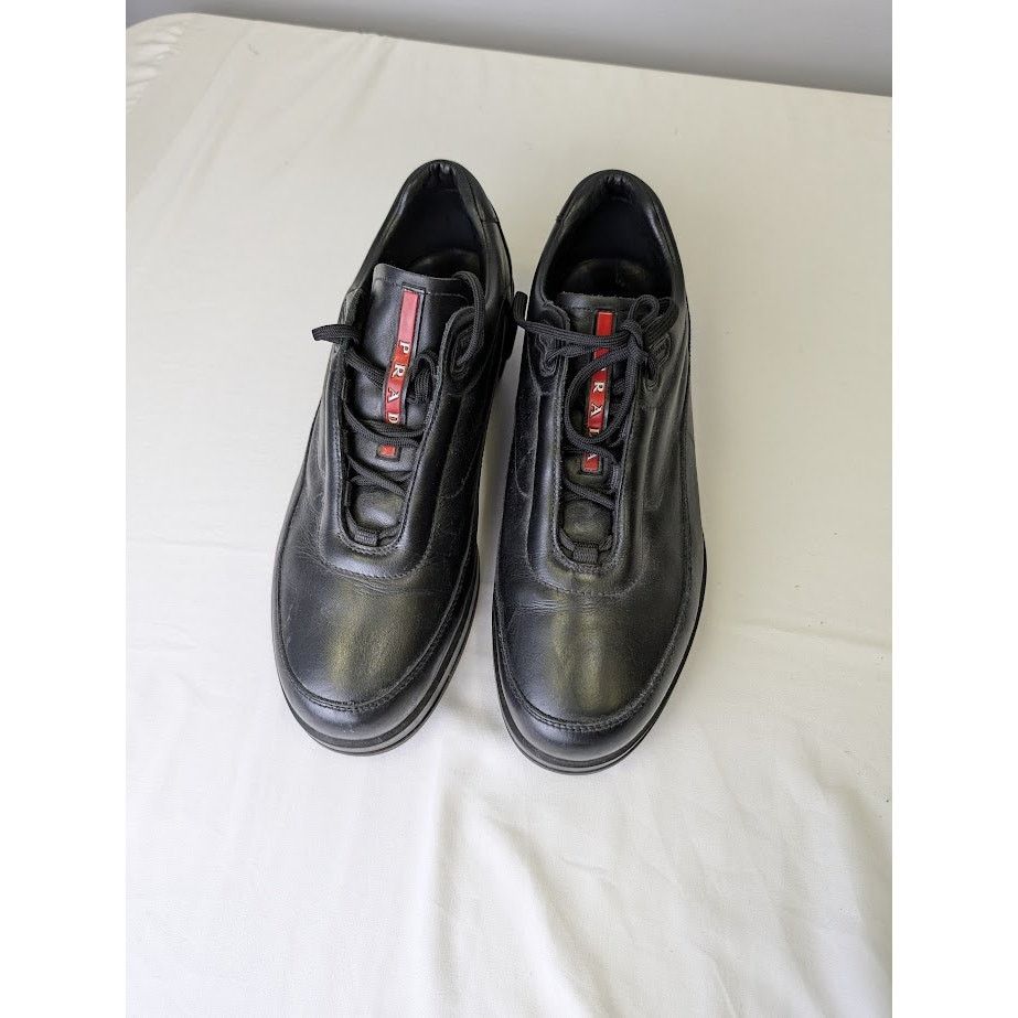Prada o1rbi21 Low-Top Sneakers in Black Size US 9.5 / EU 42-43 - 1 Thumbnail