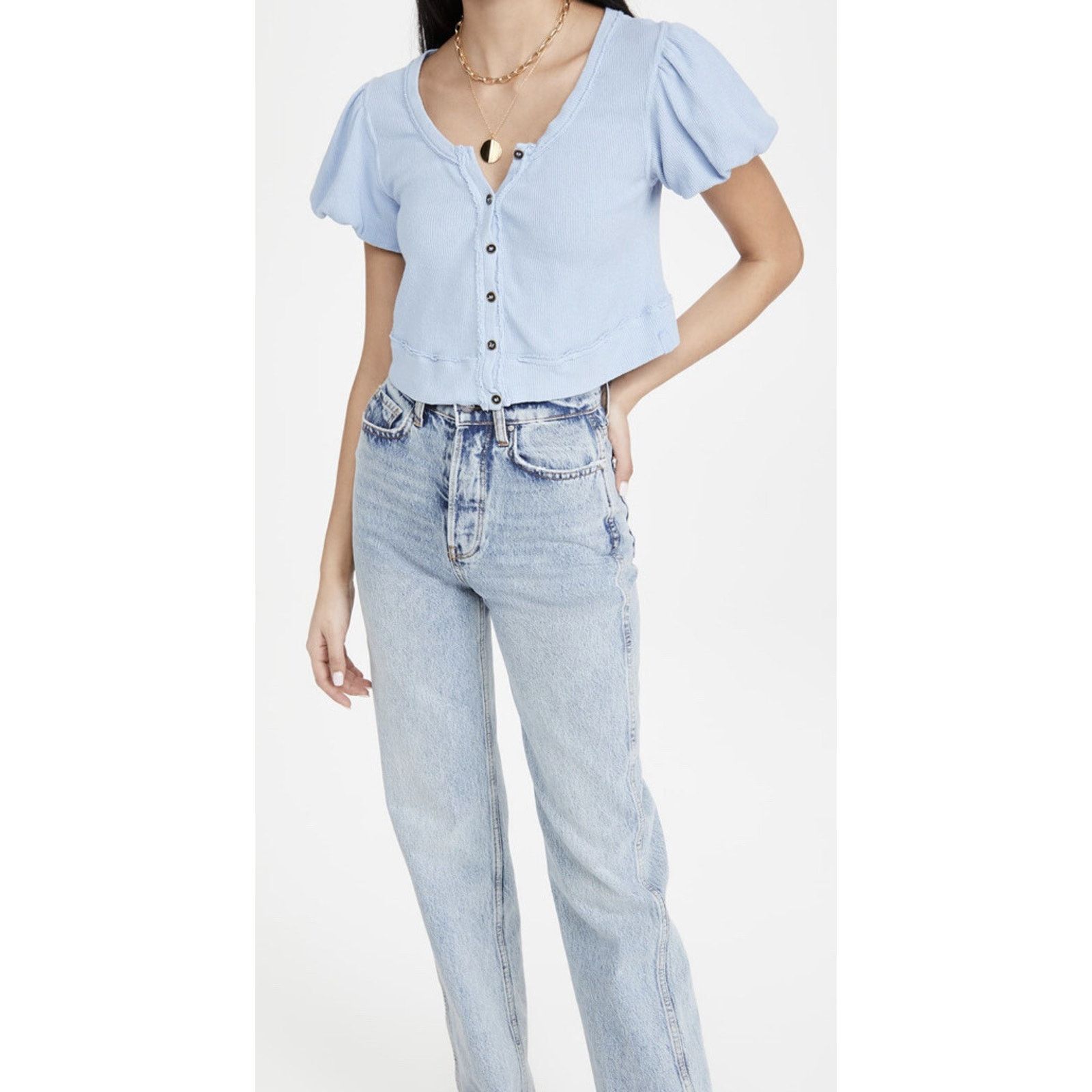 Free People Free People Molly T-Shirt Larkspur S Y2K t-shirt FP3011924 Size S / US 4 / IT 40 - 3 Thumbnail