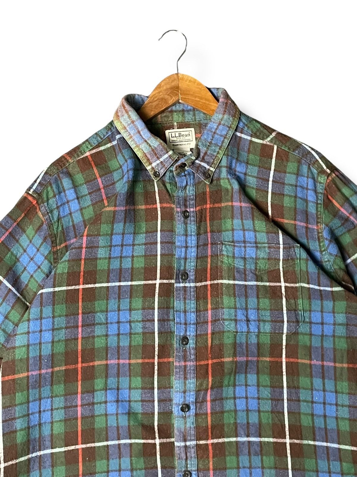 L.L. Bean × Vintage L.L Bean Scotch Plaid Flannel Shirt (54) Size US XL / EU 56 / 4 - 2 Thumbnail