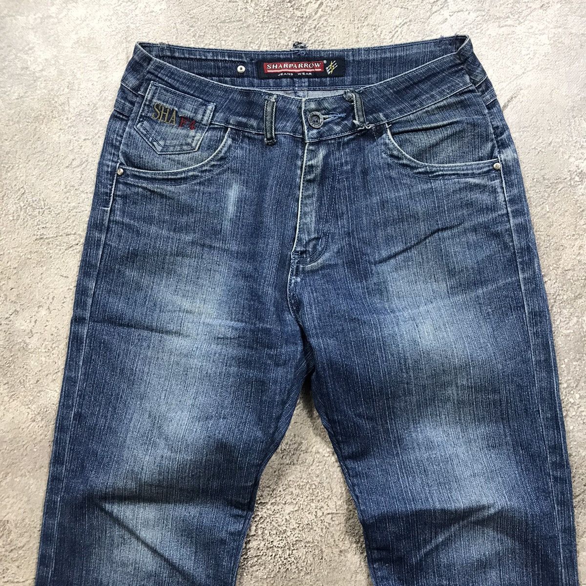 Vintage Vintage 90s Distressed Baggy Wide Leg Jeans Grunge Y2K 27 Size 27" / US 4 / IT 40 - 3 Thumbnail