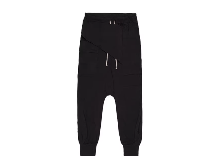 Rick Owens Drkshdw Rick Owens DRKSHDW Men's Black Gusseted Drop Crotch Joggers Size US 30 / EU 46 - 1 Thumbnail