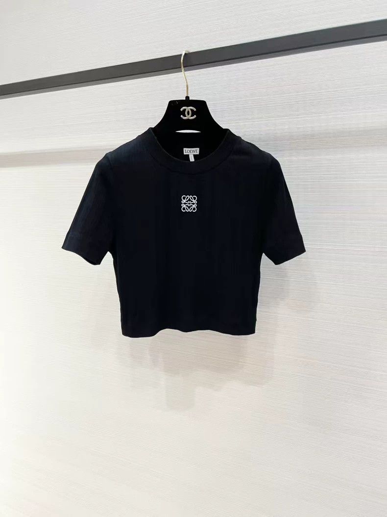 Loewe LOEWE Black knit logo short sleeves Size M / US 6-8 / IT 42-44 - 1 Thumbnail
