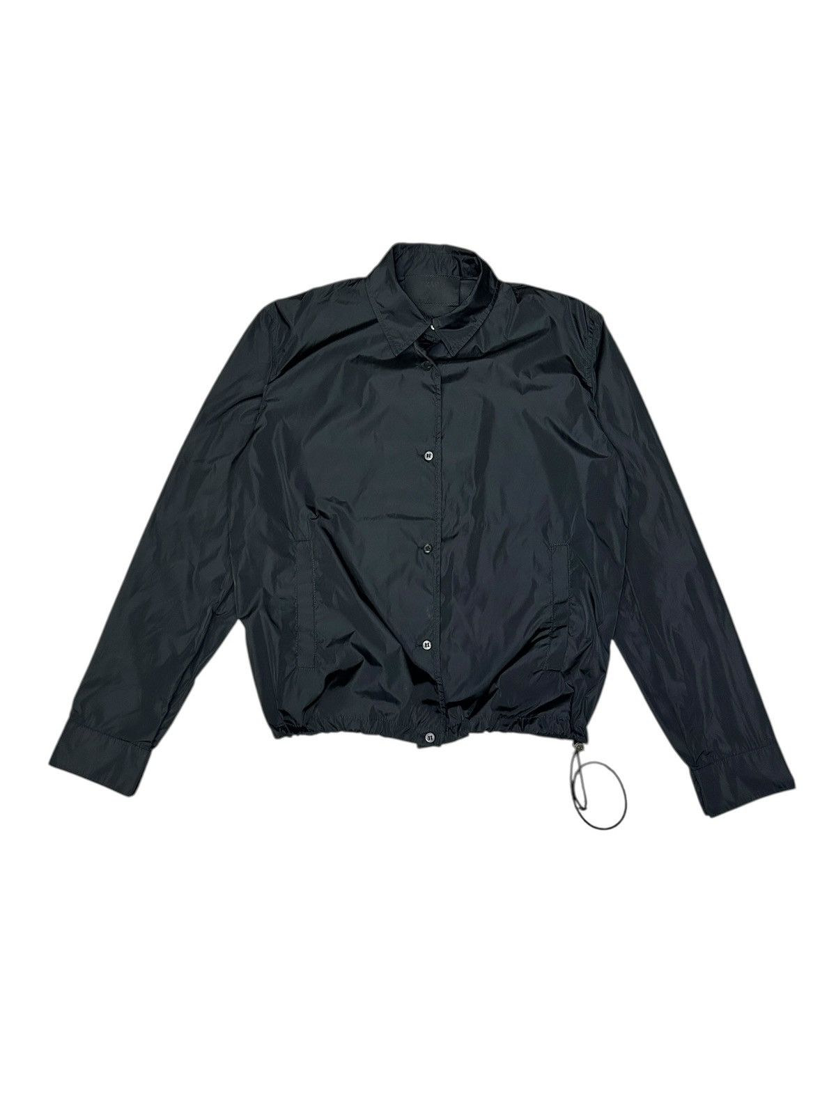 Prada 90s Elasticated Waist Nylon Shirt Size XS / US 0-2 / IT 36-38 - 1 Thumbnail