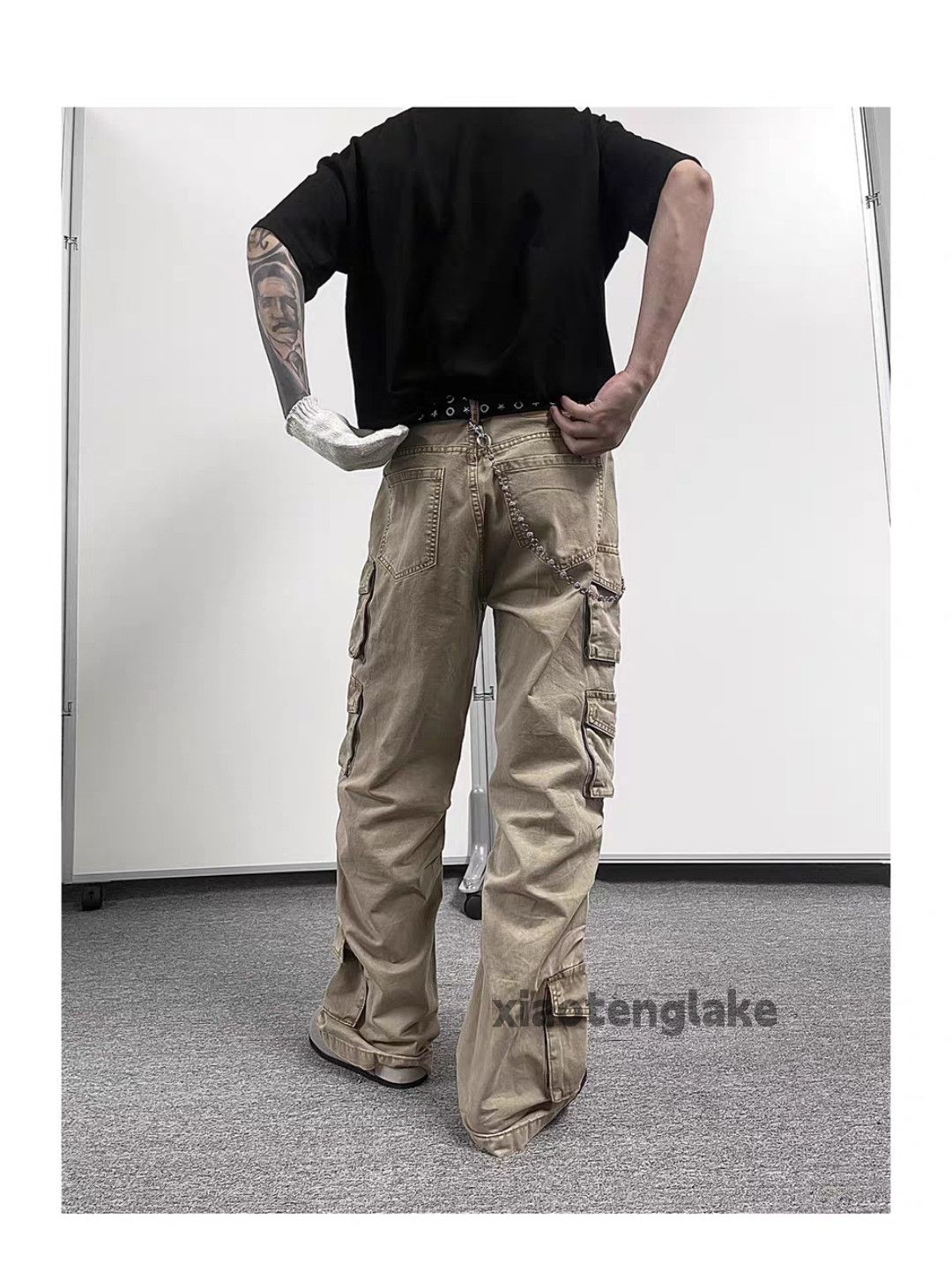 Designer × Japanese Brand × Vintage utility washed faded cleanfit yuppie flared cargo pants Size US 33 - 6 Thumbnail