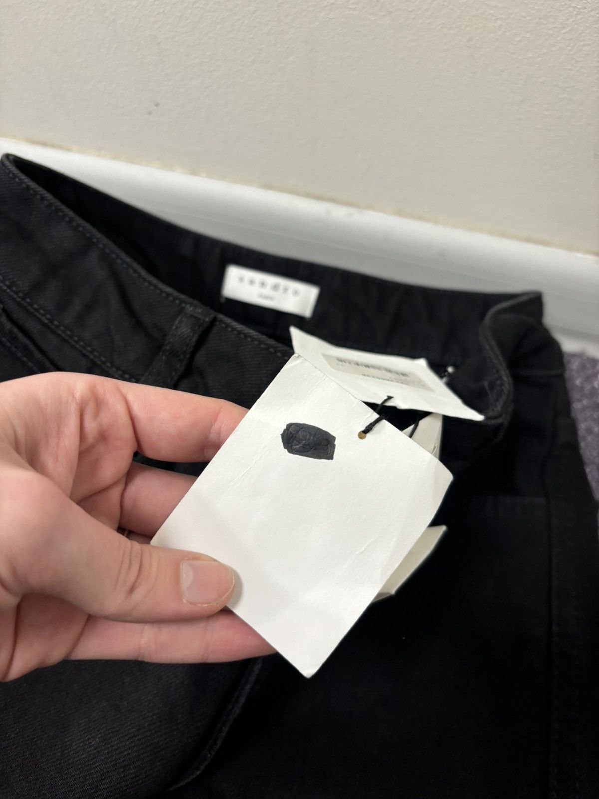 Sandro Sandro NWT Women’s Snapy Snap High-Rise Black Flared Jeans Size 26" / US 2 / IT 38 - 14 Thumbnail