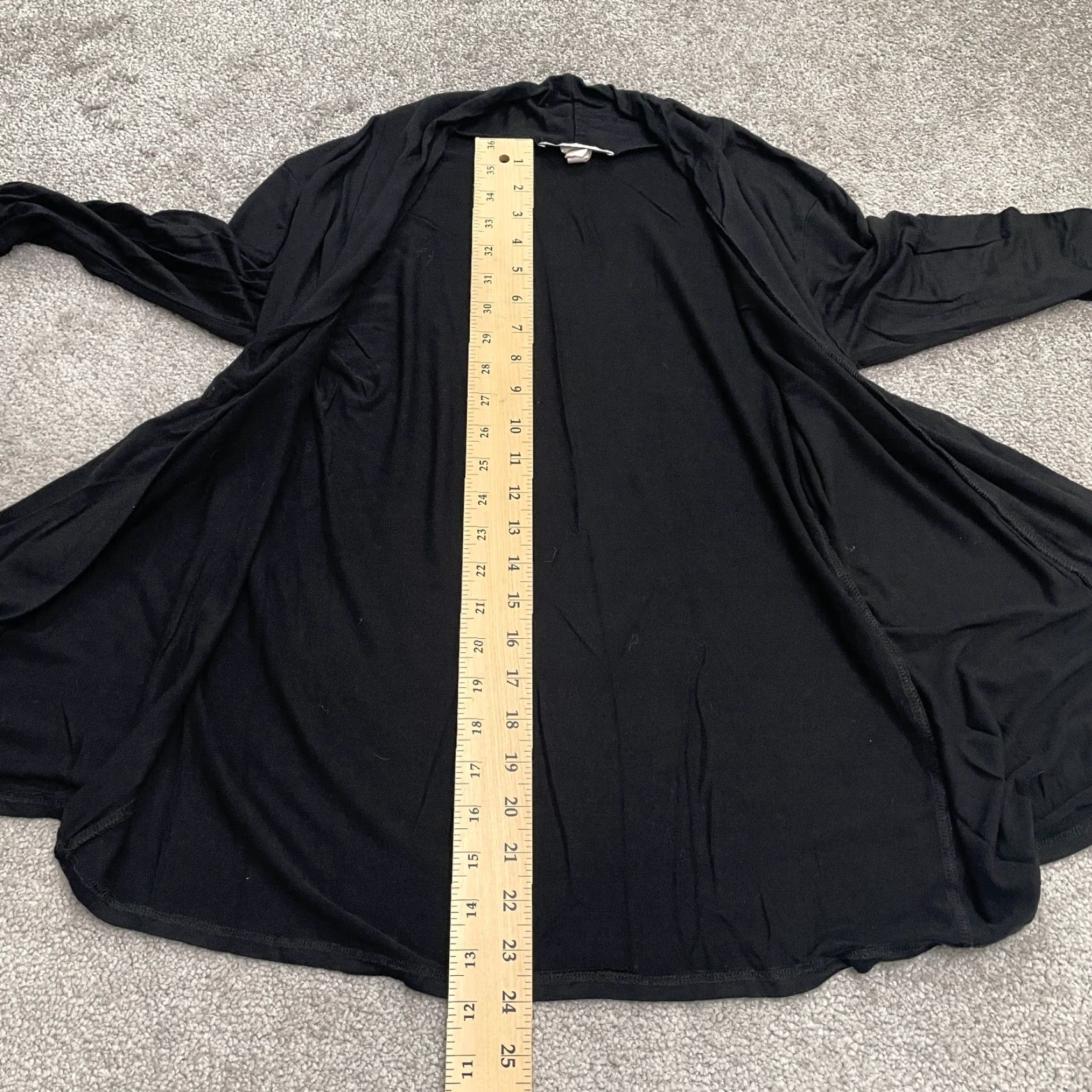 Vintage Claudia Richard Cardigan Womens Medium Black Knit Open V-Neck Casual Workwear Regular Size M / US 6-8 / IT 42-44 - 5 Thumbnail