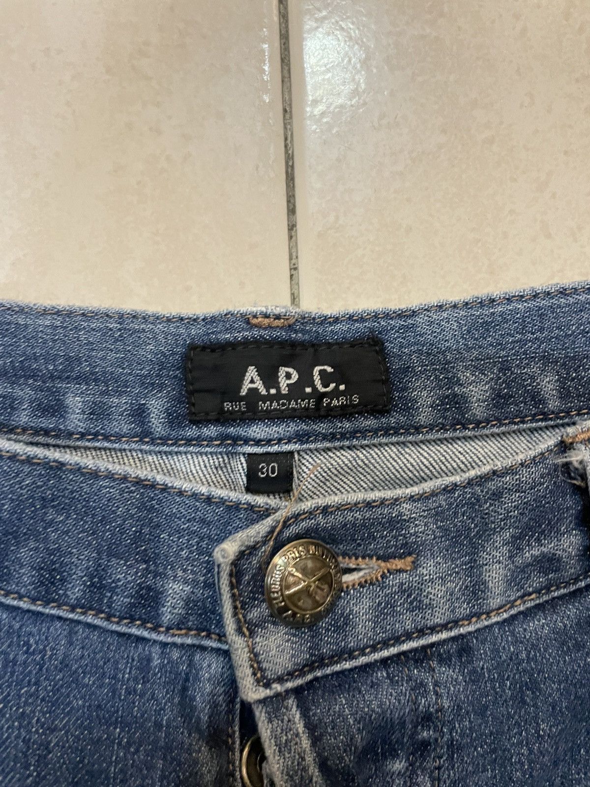 A.P.C. A.P.C STRAIGHT CUTS JEANS DENIM BUTTON FLY 4 BUTTON Size US 30 / EU 46 - 3 Thumbnail