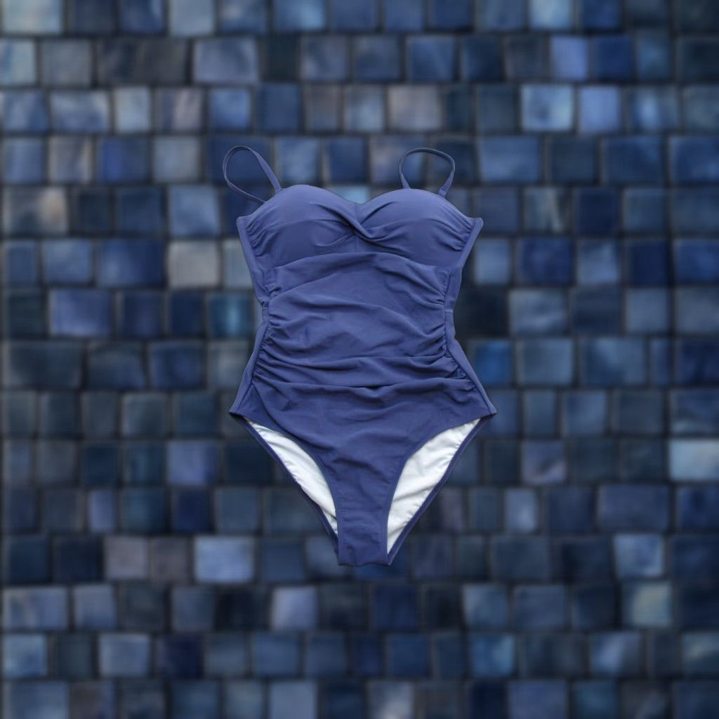 Vintage Cupshe Women's One Piece Swimsuit Blue Size M Beach NEW Size ONE SIZE - 1 Thumbnail