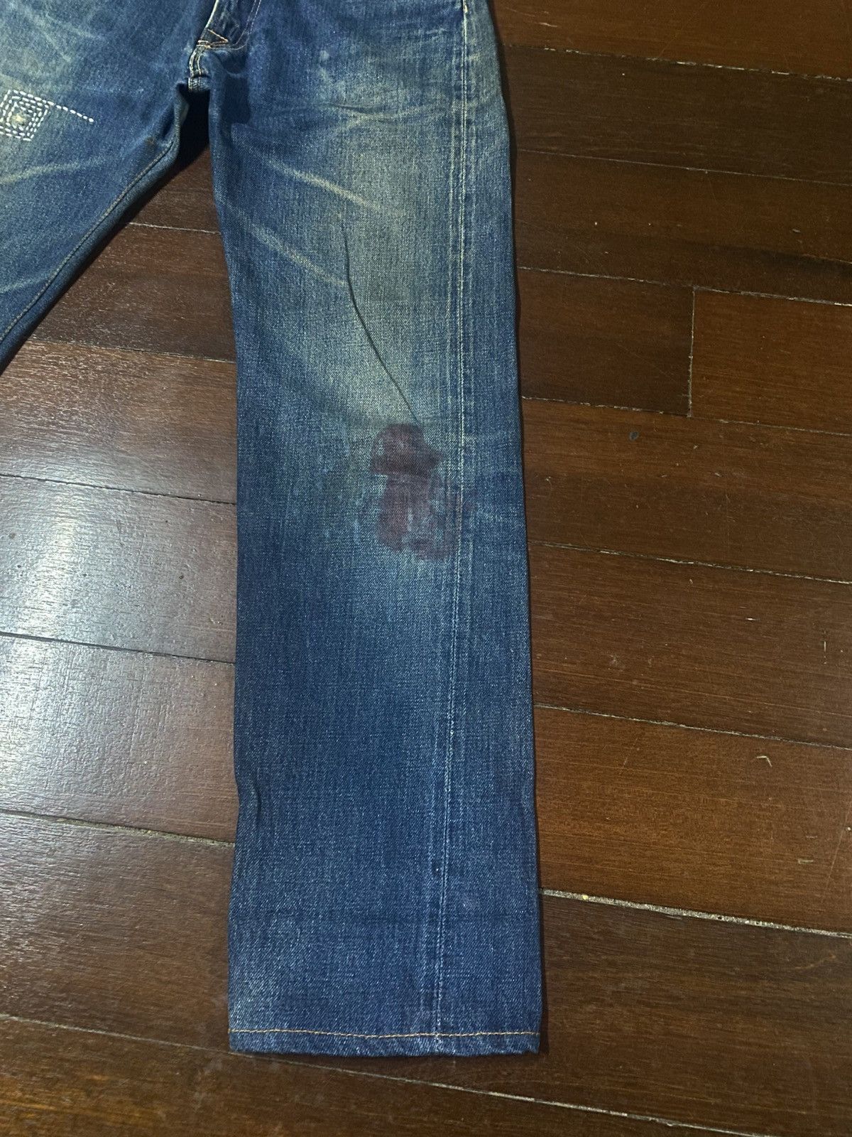 Denime Vintage Denime Japan Distressed Selvedge rework mud wash Size US 30 / EU 46 - 4 Thumbnail