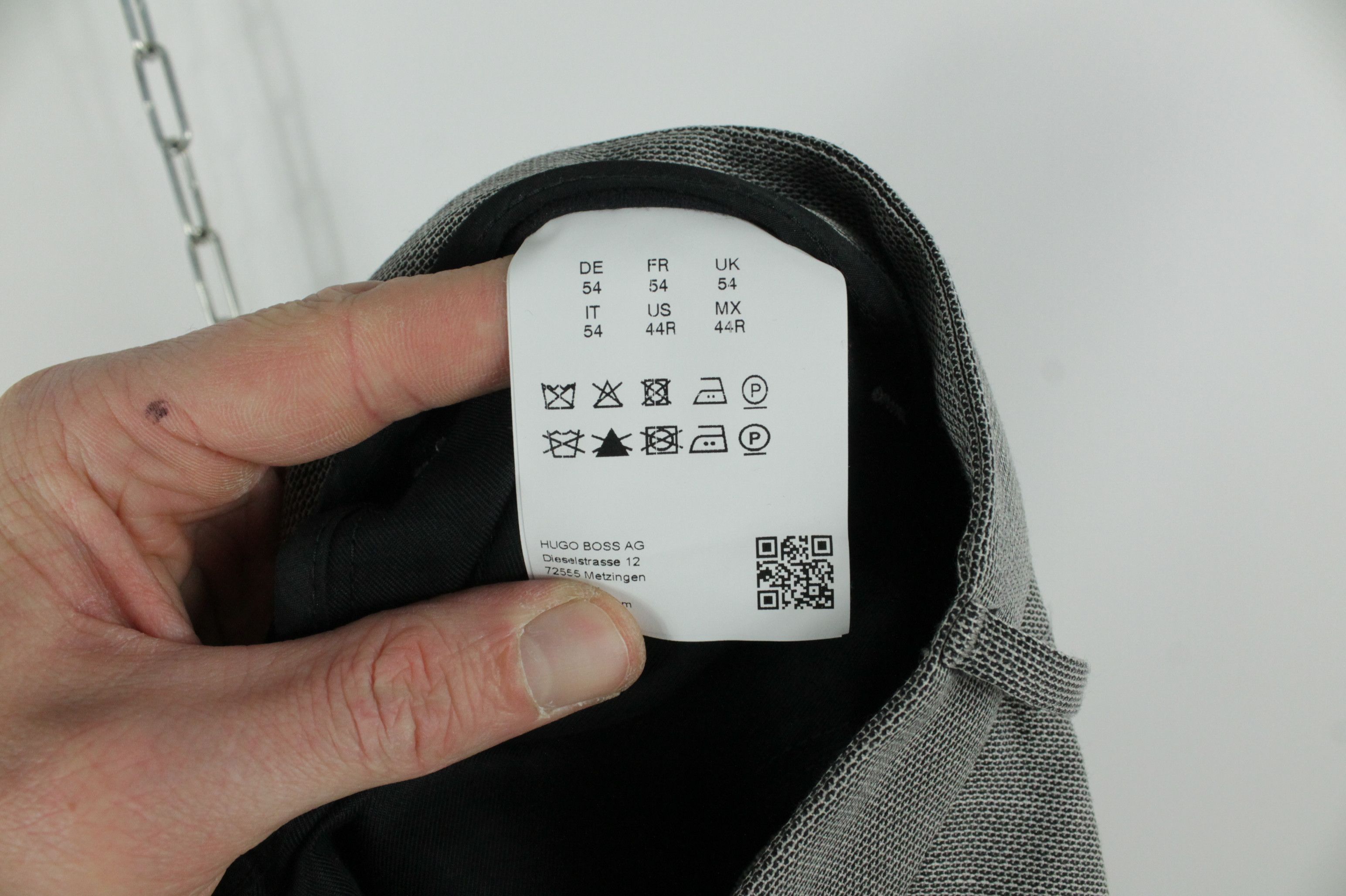 Hugo Boss Hugo Boss Novan5/Ben2 Slim Fit Gray Light 140's Wool Suit Size 44R - 18 Thumbnail