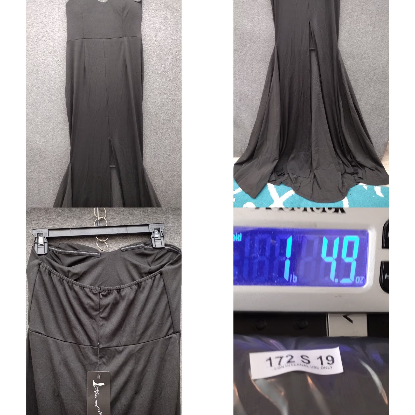 Vintage Miss Ord Black Mermaid Dress Strapless Sleeveless Women's Black Size M Size M / US 6-8 / IT 42-44 - 8 Thumbnail