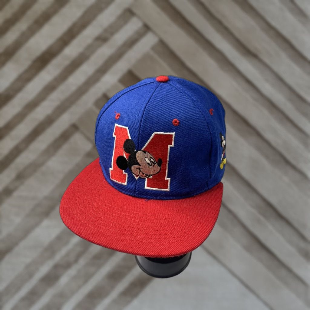 Mickey Unlimited VINTAGE Mickey Unlimited SnapBack Hat Cap Spell Out Embroidery Men Adjustable Blue 90s Cartoon Comics Mickey Mouse Hat Mens Snapback Cap Size ONE SIZE - 1 Thumbnail