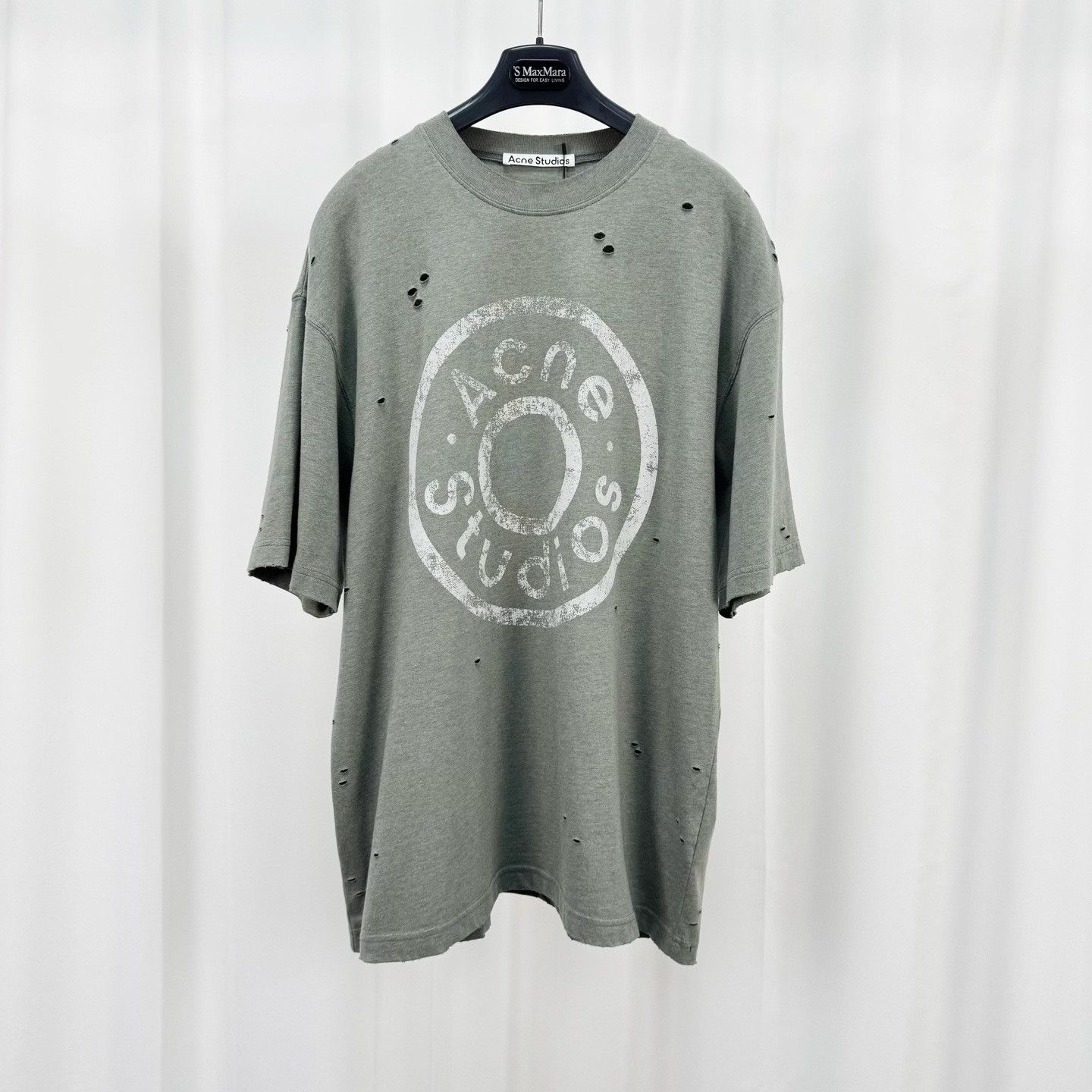 Acne Studios 25 Destroyed Letter Short Sleeve